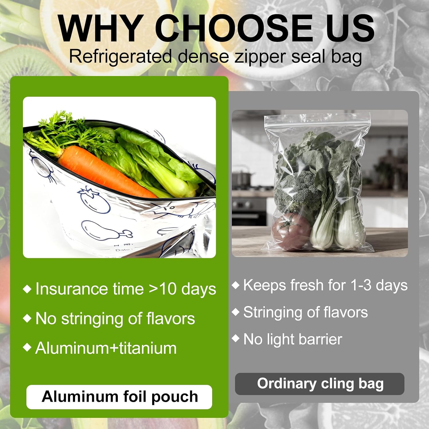 30Pcs Reusable Aluminum Foil Sealable Storage Bags, 2026 New Resealable Vacuum Zipper Pouches for Food, Stand Up Foil Sealable Bags with Label and Zip Lock for Vegetable (Medium)