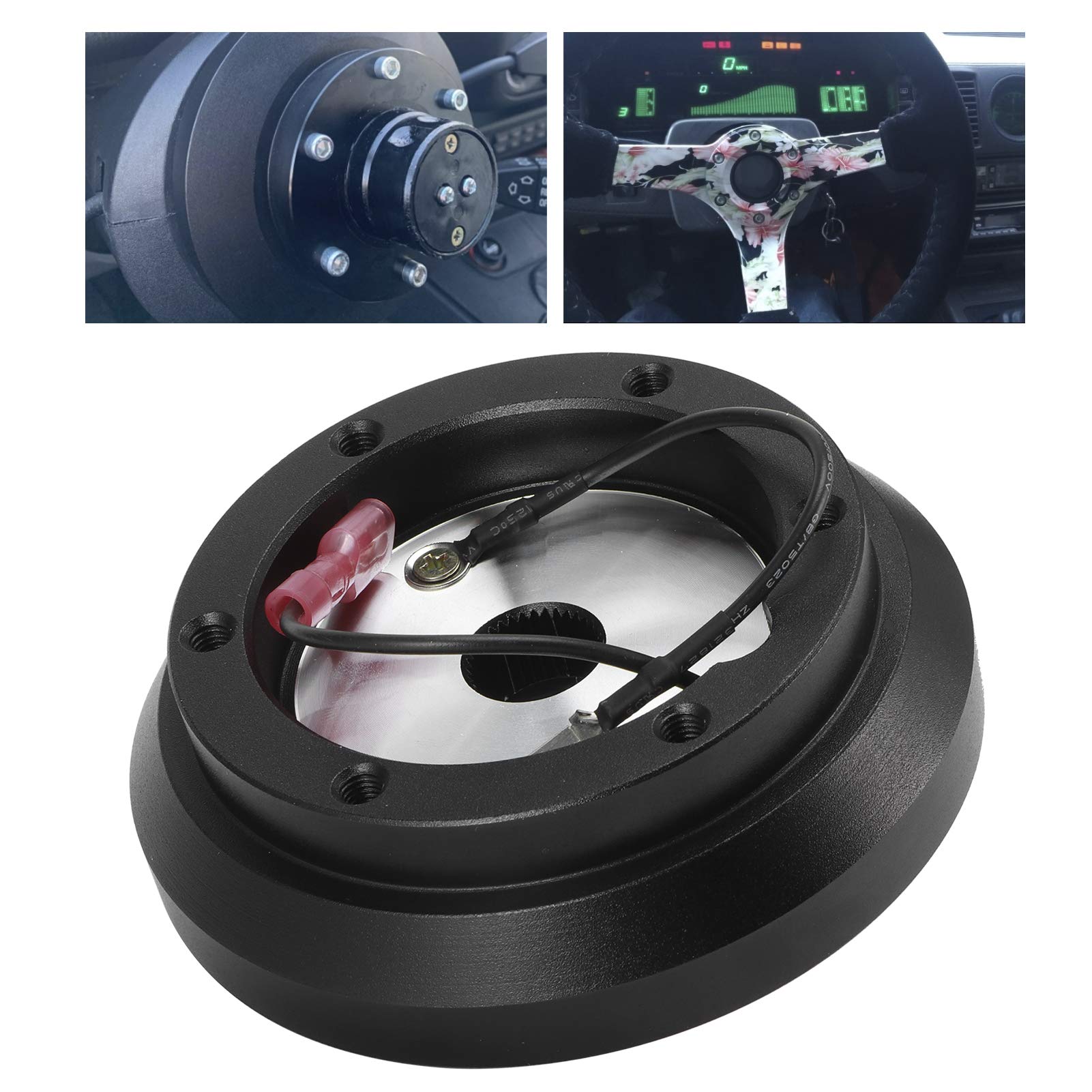 Adapter piasty do szybkiego mocowania kierownicy, 6 otworów, aluminiowa podstawa przyłączeniowa do kierownicy wyścigowej do Eclipse Galant Lancer Montero Impreza 90 03, średnica 3,9 cala