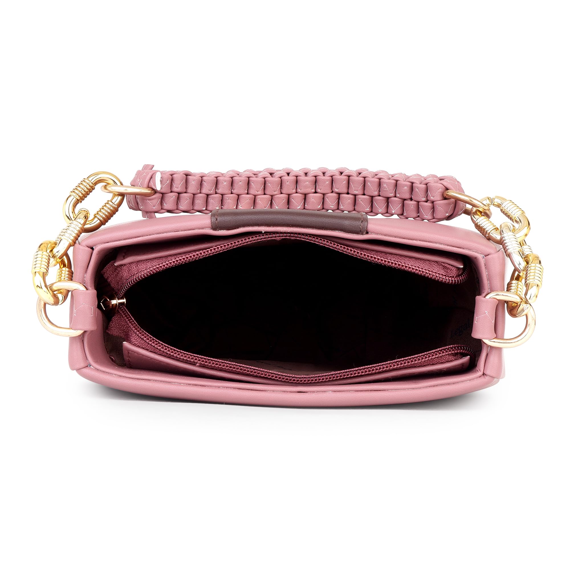 LEGAL BRIBE KnitCharm Handle Sling Bag (Pink) 4