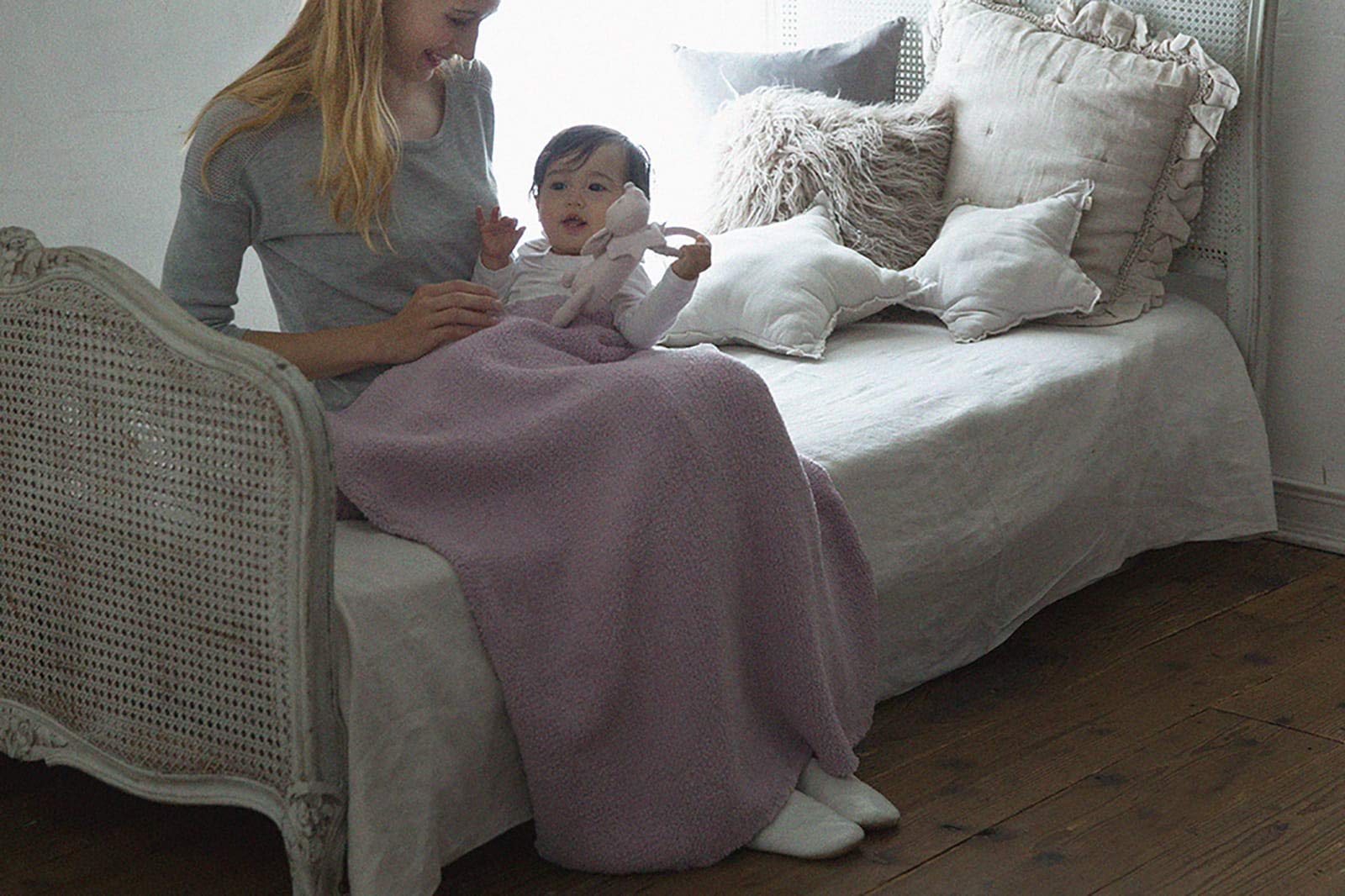 Amazon.co.jp: MARLMARL ブランケット hooded blanket 1 lavender 出産 