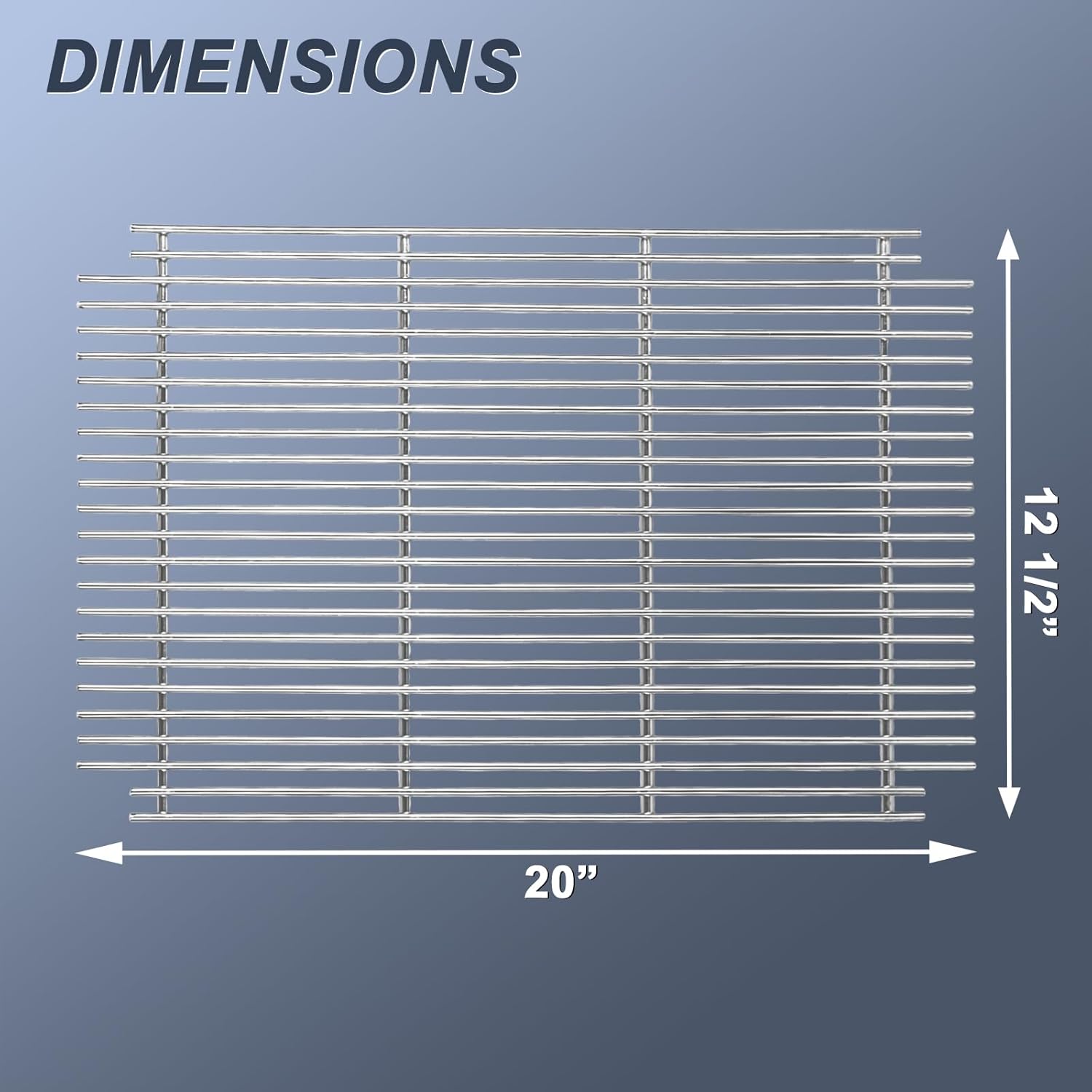 KEESHA PK99010 Charcoal Grate Stainless Steel BBQ Grate Replacement for PK Grills 1997-2000, 20" x 12.5" PK Grilling Accessories, Rust Resistant Smoker Grill Parts