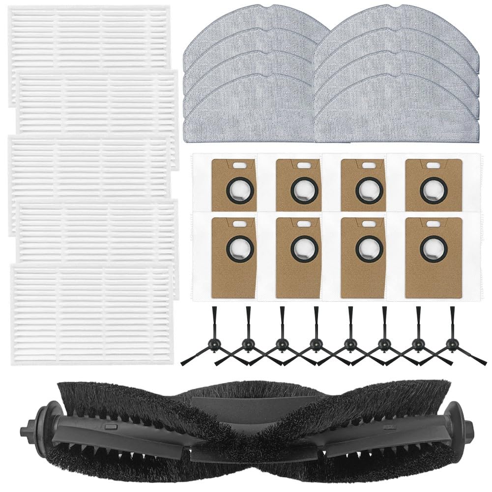 Brosse latérale à rouleau, filtre à poussière, chiffon serpillère, pièces de rechange pour Vyzzle E20