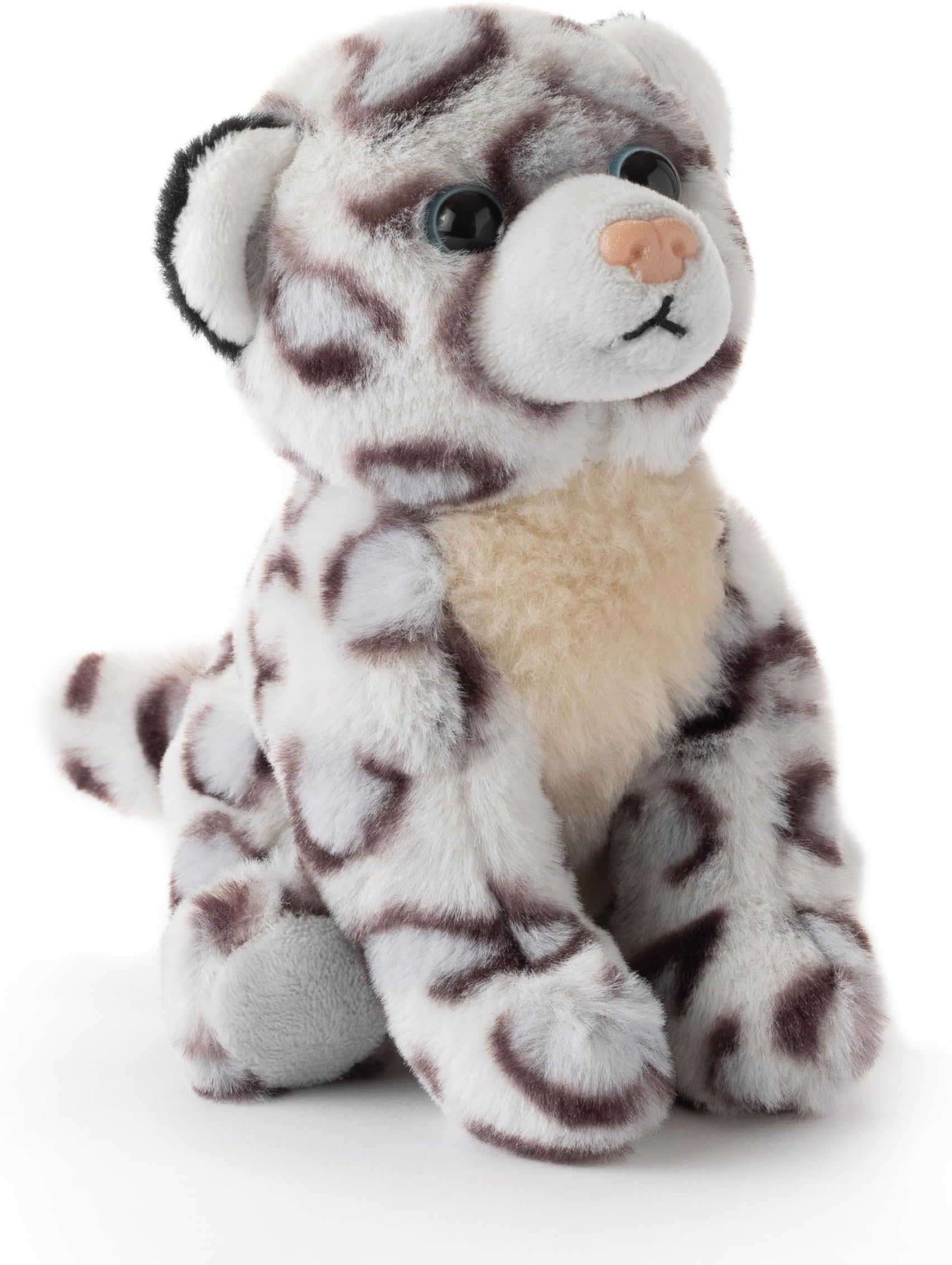 Snow Leopard Stuffed Animal Plushie, Gifts for Kids, Wild Onez Babiez Zoo Animals, Snow Leopard Plush Toy 6 inches