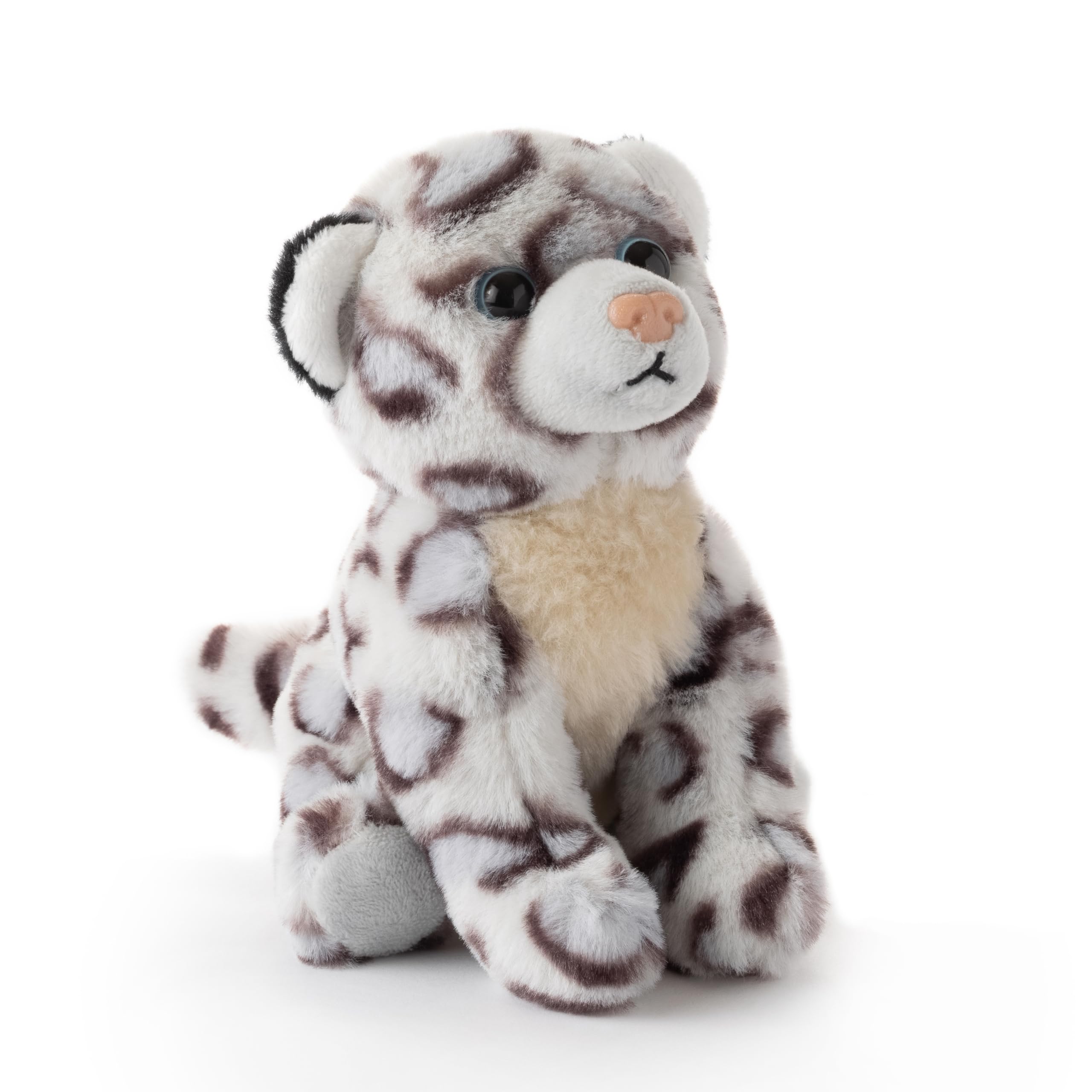 The Petting Zoo Snow Leopard Stuffed Animal Plushie, Gifts for Kids, Wild Onez Babiez Zoo Animals, Snow Leopard Plush Toy 6 inches