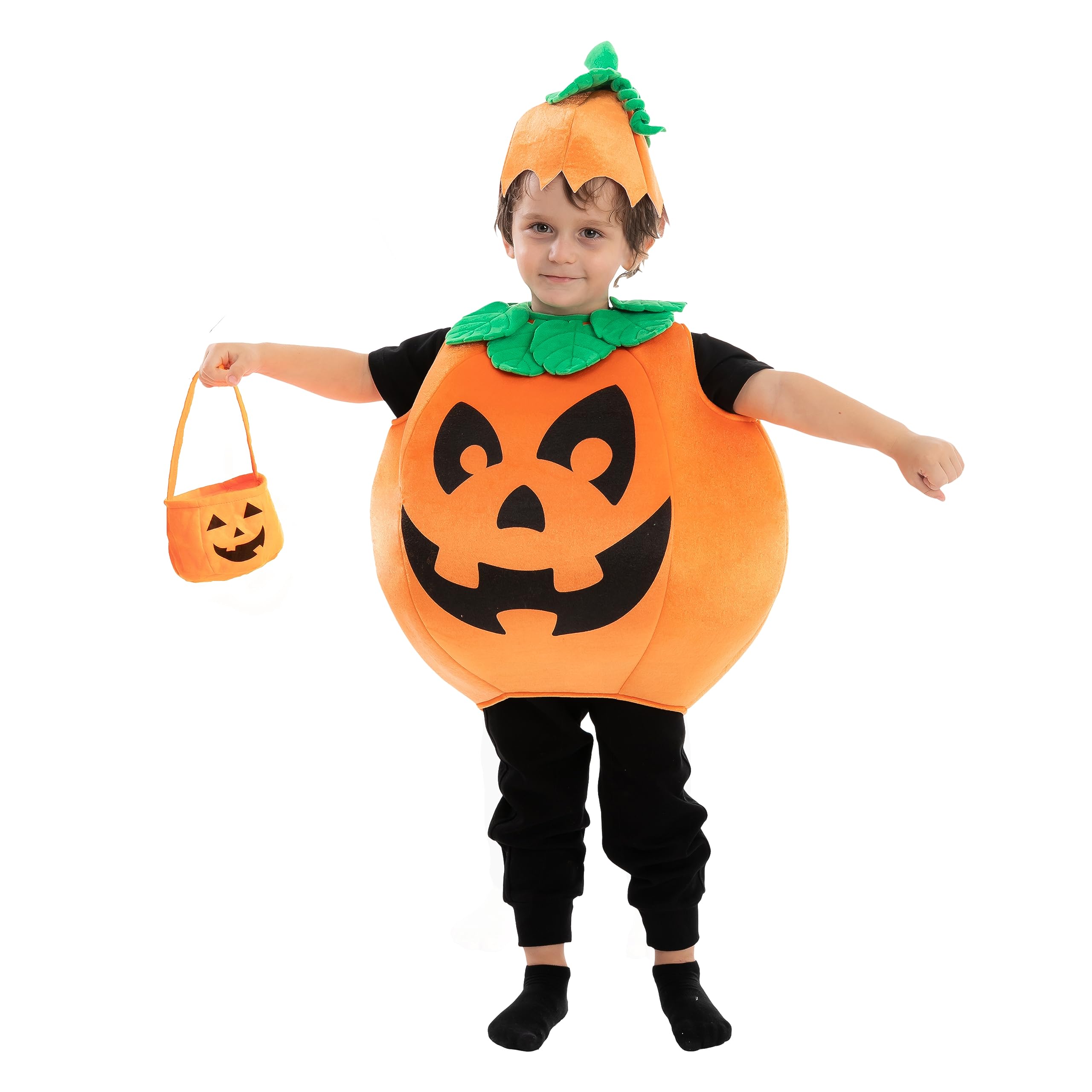 Spooktacular Creations Costume Da Zucca Per Neonati – Tutina Arancione Con Cappuccio, Morbido In Poliestere, Per Halloween, Taglia 18-24 Mesi