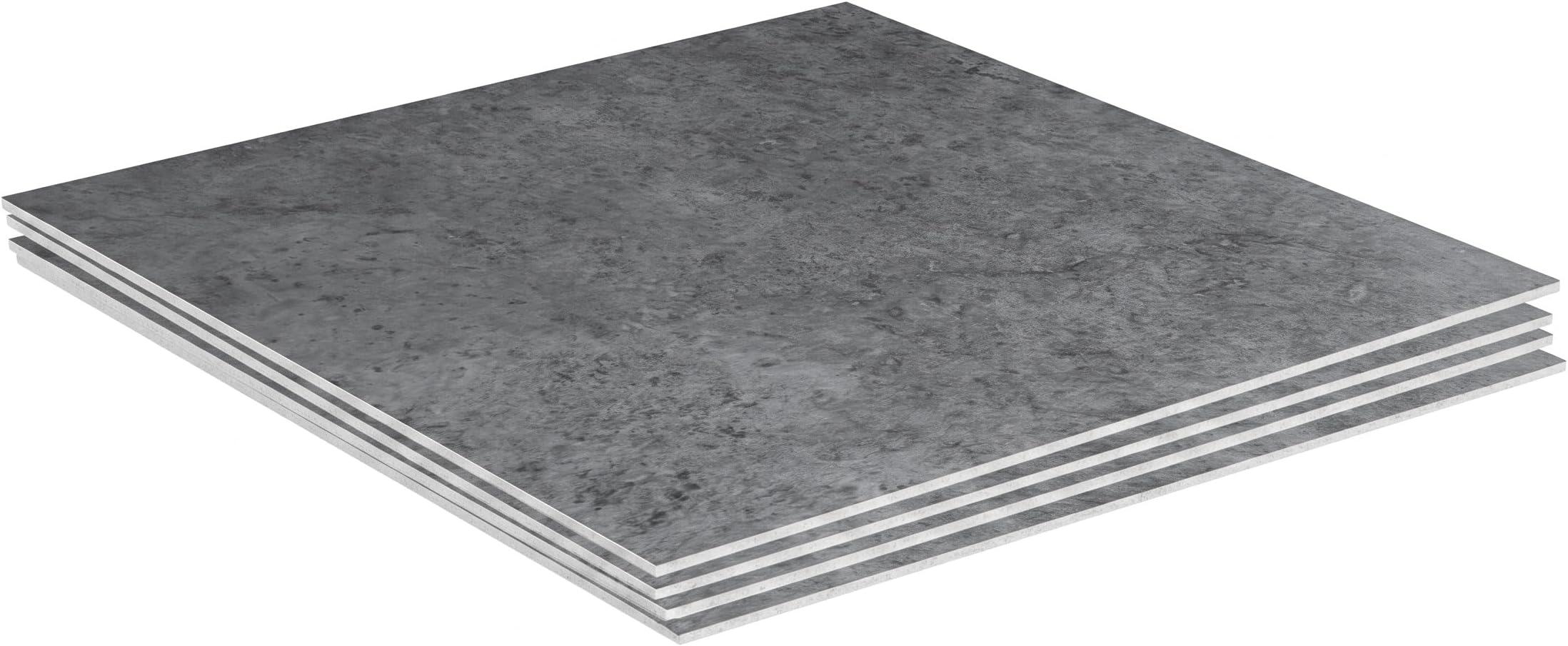 ROSEROSA Peel and Stick Rigid Core Concrete Pattern Floor Tiles 15.75" X 15.75" Vinyl Flooring 0.08"(2mm) Thick Waterproof DIY Self-Adhesive Durable LVT-ECK-205