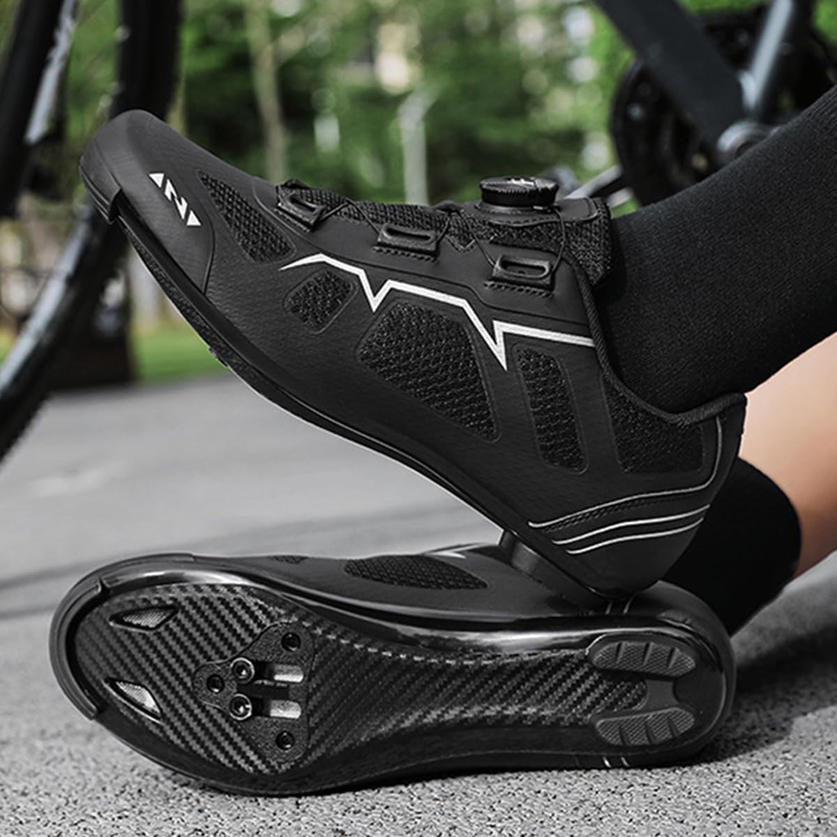 Zapatos de Ciclismo para Hombre Mujer, Zapatos Bicicleta Carretera