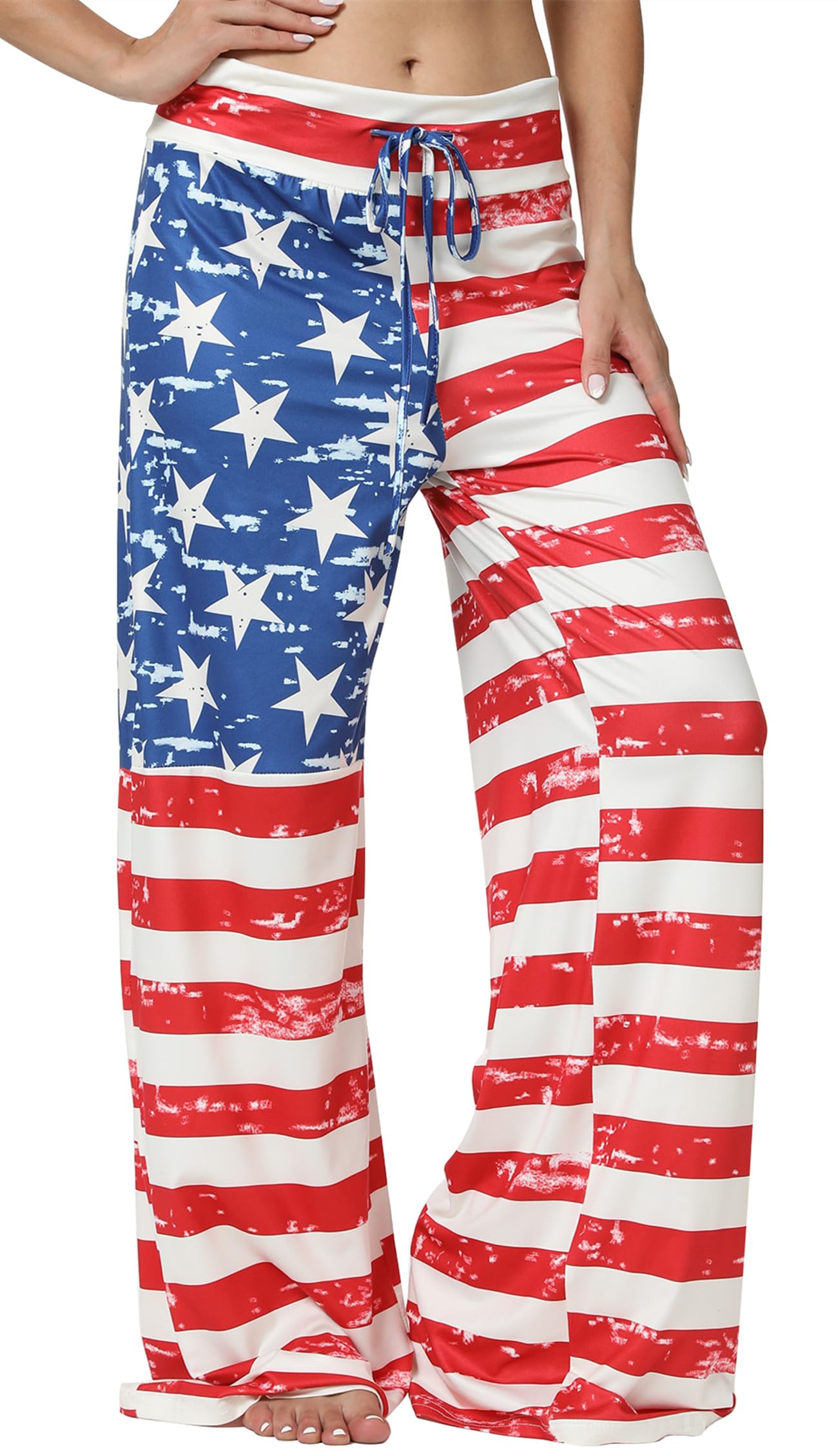 Women Pajama Pants Comfy Lounge Wide Leg Casual Stretch Palazzo Drawstring Pj Bottoms Pants S-3XL