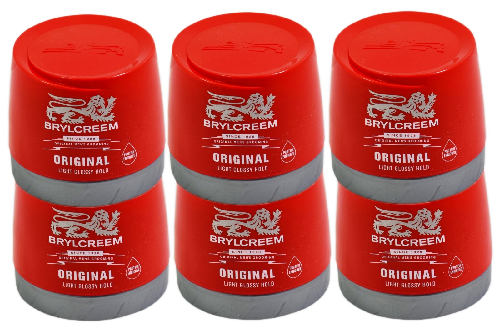 6 X Brylcreem Protein Angereicherte Hell Glänzend Halten 150ml