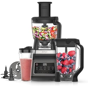 Ninja Mixer with Auto-iQ [BN800EU] Food Processor, Stand Mixer & Personal Blender, 1200 W, 1.8 liter container, 2.1 liter jug