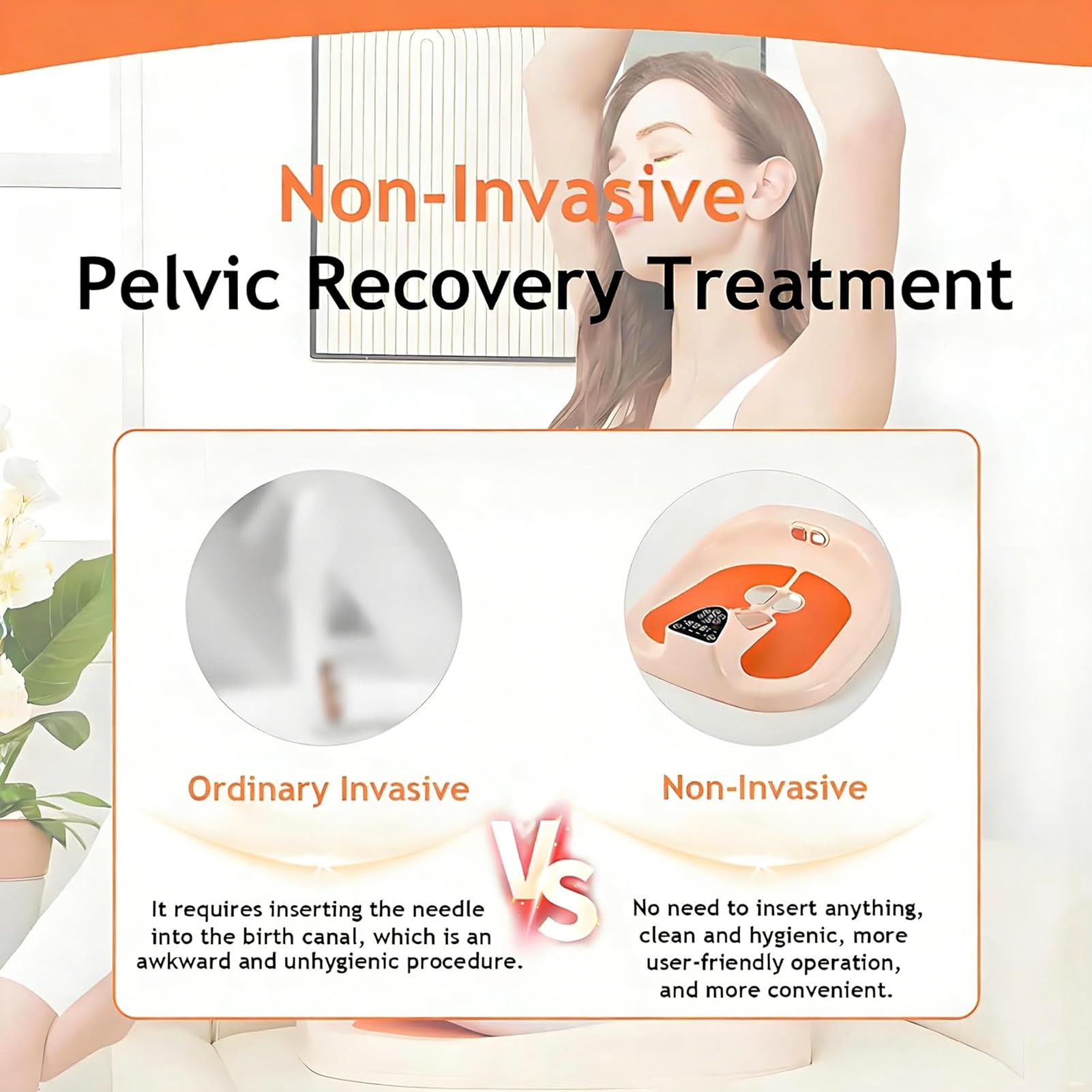 Strumento per La Riparazione dei Muscoli del Pavimento Pelvico, Ortesi per Muscoli del Pavimento Pelvico con Regolazione 5 velocità, Non Invasivo, per La Salute Pelvica di Donne/Uomini