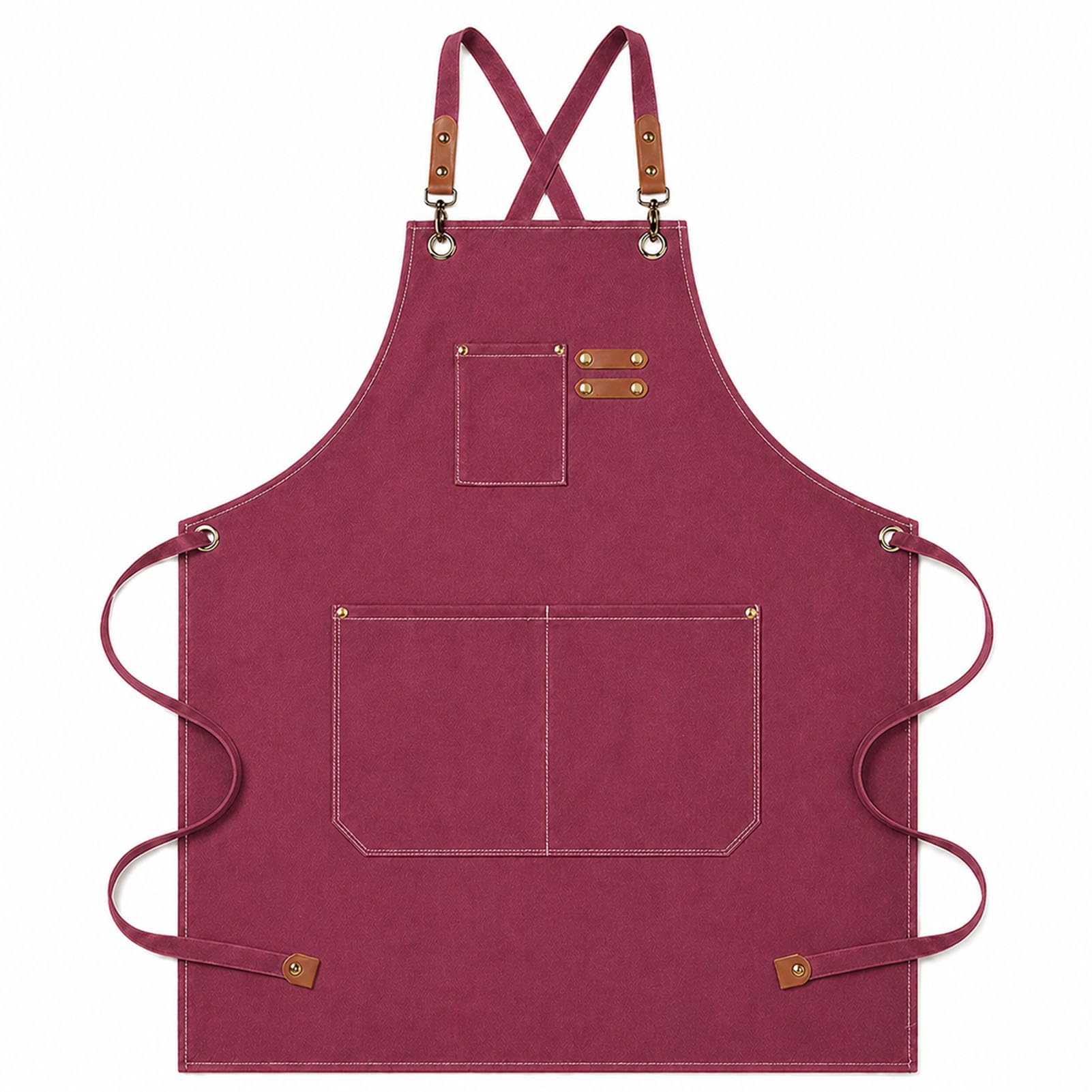 jiuzcare Grillschürze Herren, Grillschürze mit Taschen, verstellbare Kochschürze aus Oxford-Stoff, BBQ Schürze für Küche, Backen und Grillen, Geschenk für Männer, robust und praktisch