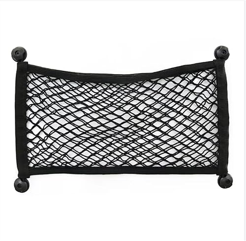 Miniatura 7 de KAFLLA Paquete de 2 redes de carga pequeñas para maletero, RV, barcos, cámperes, 21 x 9.8 pulgadas, malla elástica de almacenamiento con 4 tornillos