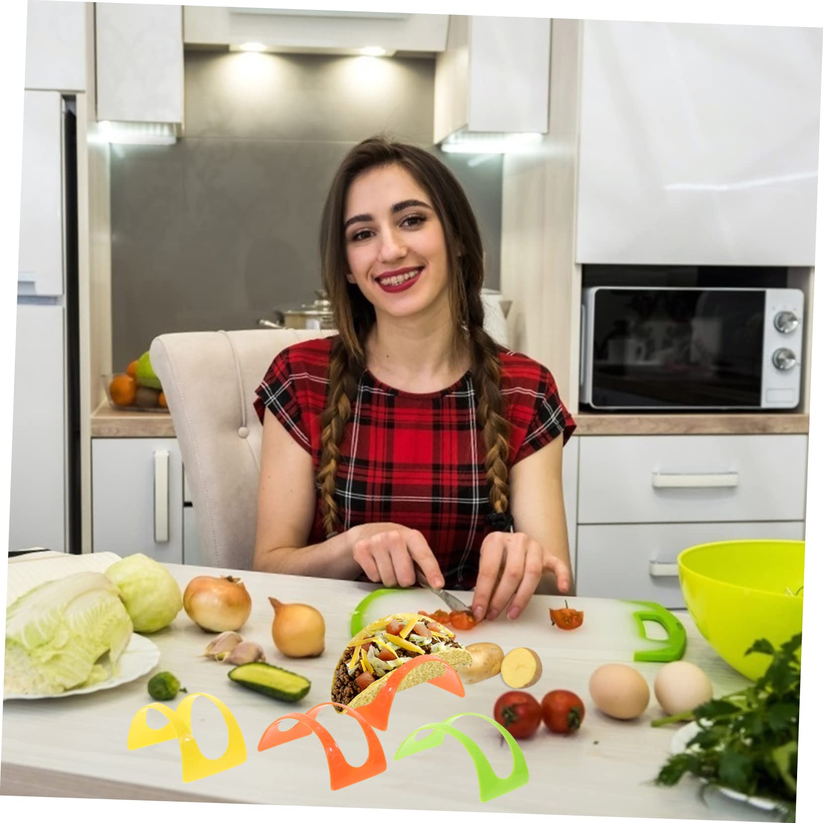 BRIGHTFUFU 50pcs Tortilla Stand Para Taco Holder Truck Tray Taco Display Stand Taco Serving Rack Grill Accesories Taco Shell Baking Rack Taco Molds Stand Tortillas Mexican Pancake Rack Pp