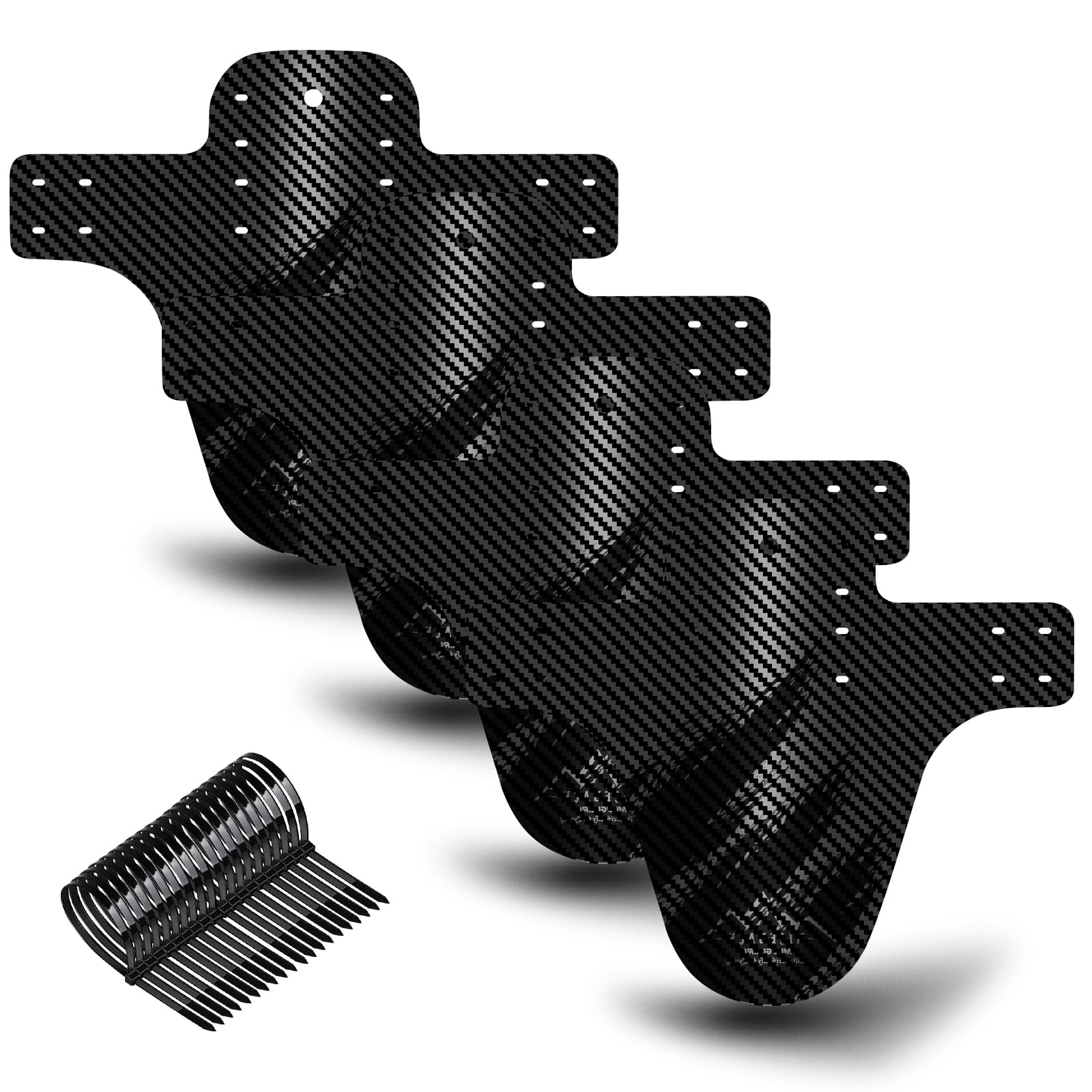 NICEDACK Schutzbleche Mountainbike,4 Stück Mountainbike Spritzschutz, MTB Vordere und Hintere Kompatible Mudguard,Fahrrad Zubehör MTB Mud Guard Fit 20 26 27 27.5" 29 Zoll Fat Bike