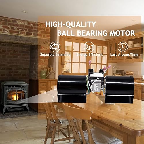 Miniatura 3 de Adviace Aftermarket 812-4900 Soplador de convección para estufas de leña Quadrafire Classic Bay 1200i, Quadra-Fire 4100i 4100 3100 3100i 4300,