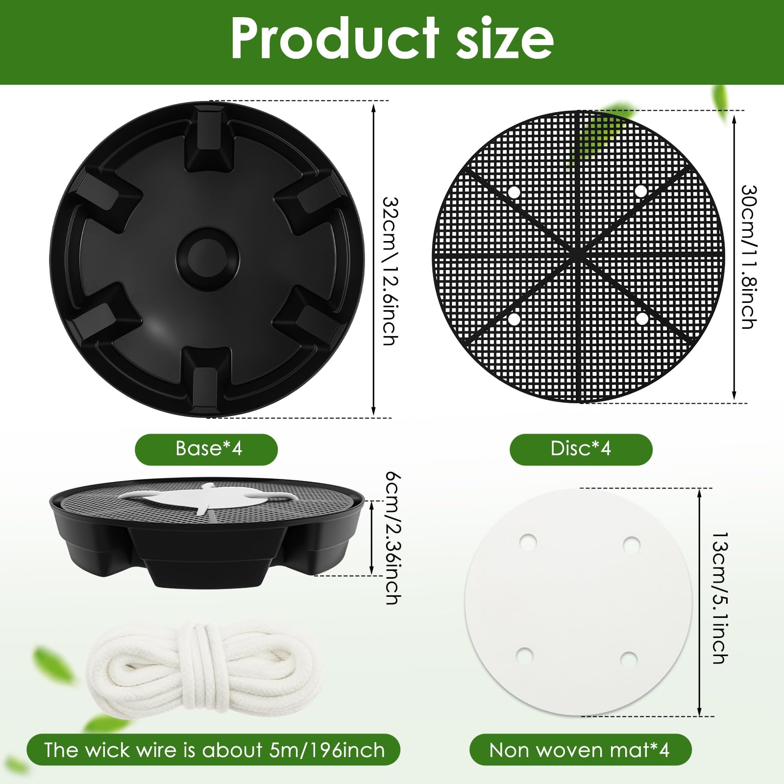 KTZCTPCA Self Watering Plant Saucer, 2.8L Large Capacity Extra-Deep Plant Trays, Flowerpot Saucers Water Catcher, Auto Watering Stand, Plant Water Catcher Drip Tray for Flower Pot