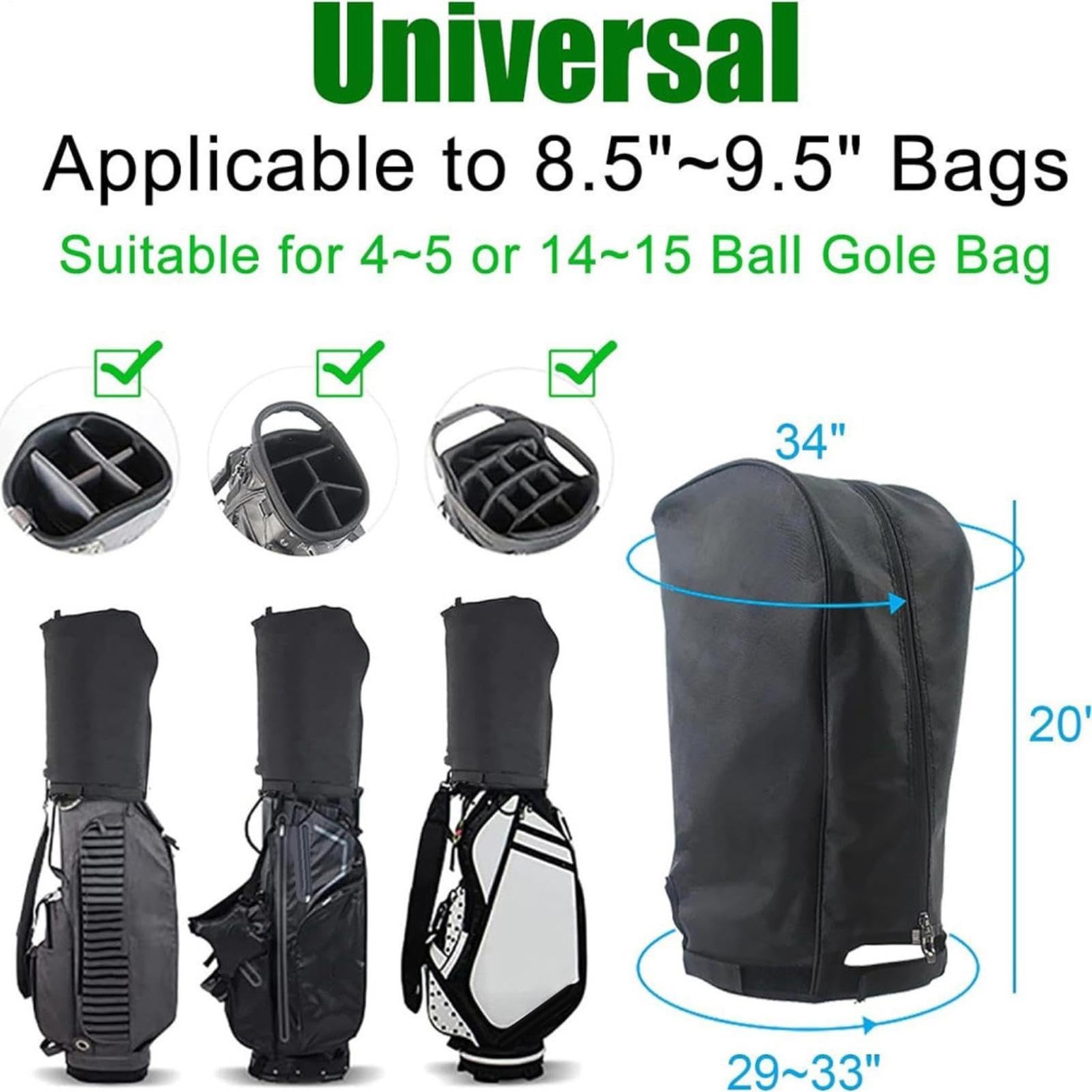 Golf Bag Rain Cover, Waterproof Rain Hood For Golf Bag, Golf Bag Cover, Dustproof Golf Bag Protector, Lightweight Golf Bag Cover, Portable Golf Bag Rain Cover, Golf Club Protector, Golf Bag Rain Hood