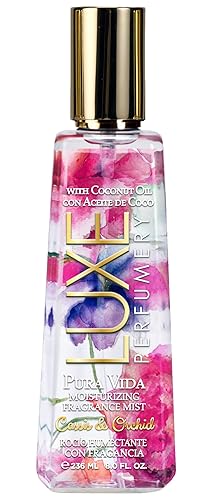 Luxe Perfumery Pura Vida 38949981203-Parent - Niebla corporal hidratante, cassisorquídea, 8 onzas líquidas, rosa