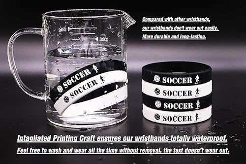 Miniatura 2 de AVEC JOIE Pulseras de silicona de fútbol para adolescentes y adultos, 12 unidades, regalos deportivos motivacionales, regalos de fiesta y suministros