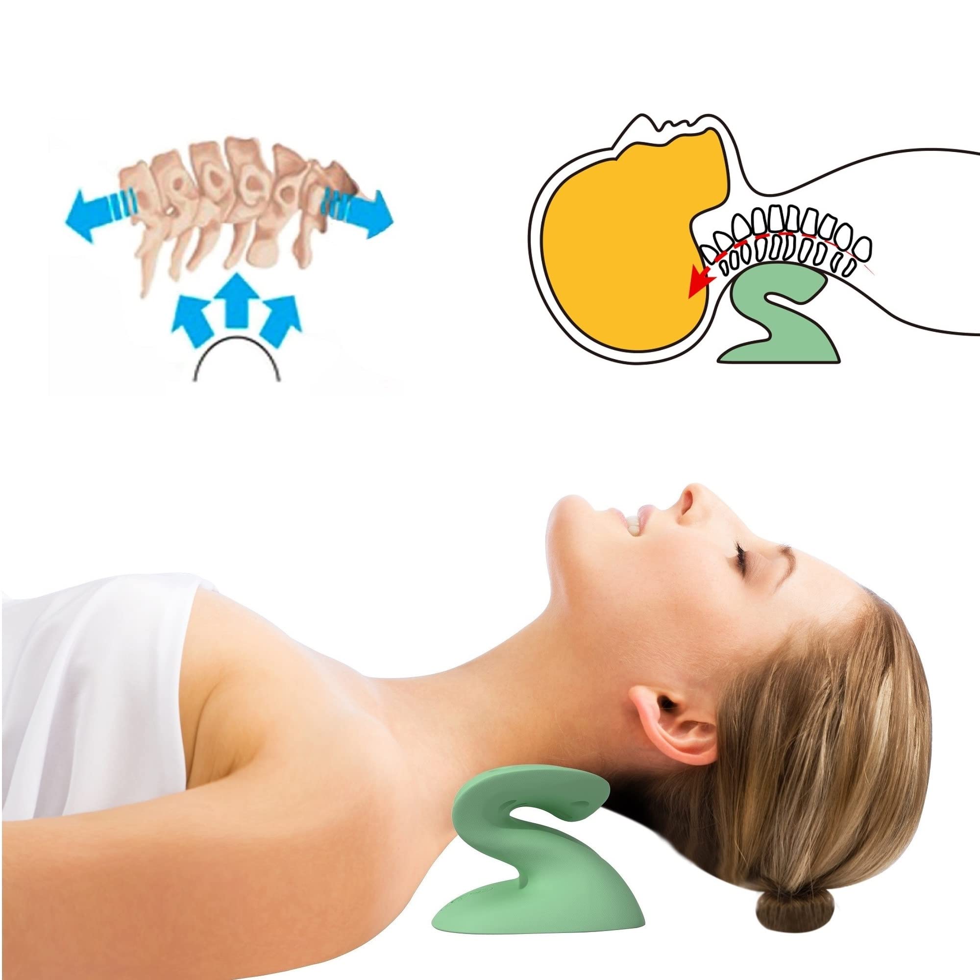 Buy LittleMum Neck Chiropractic Pillow, Cervical Traction Device for Neck Spine Alignment