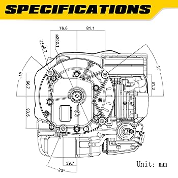 Amazon.com : Aceup Energy Gas Engine Vertical Shaft, 4.4HP