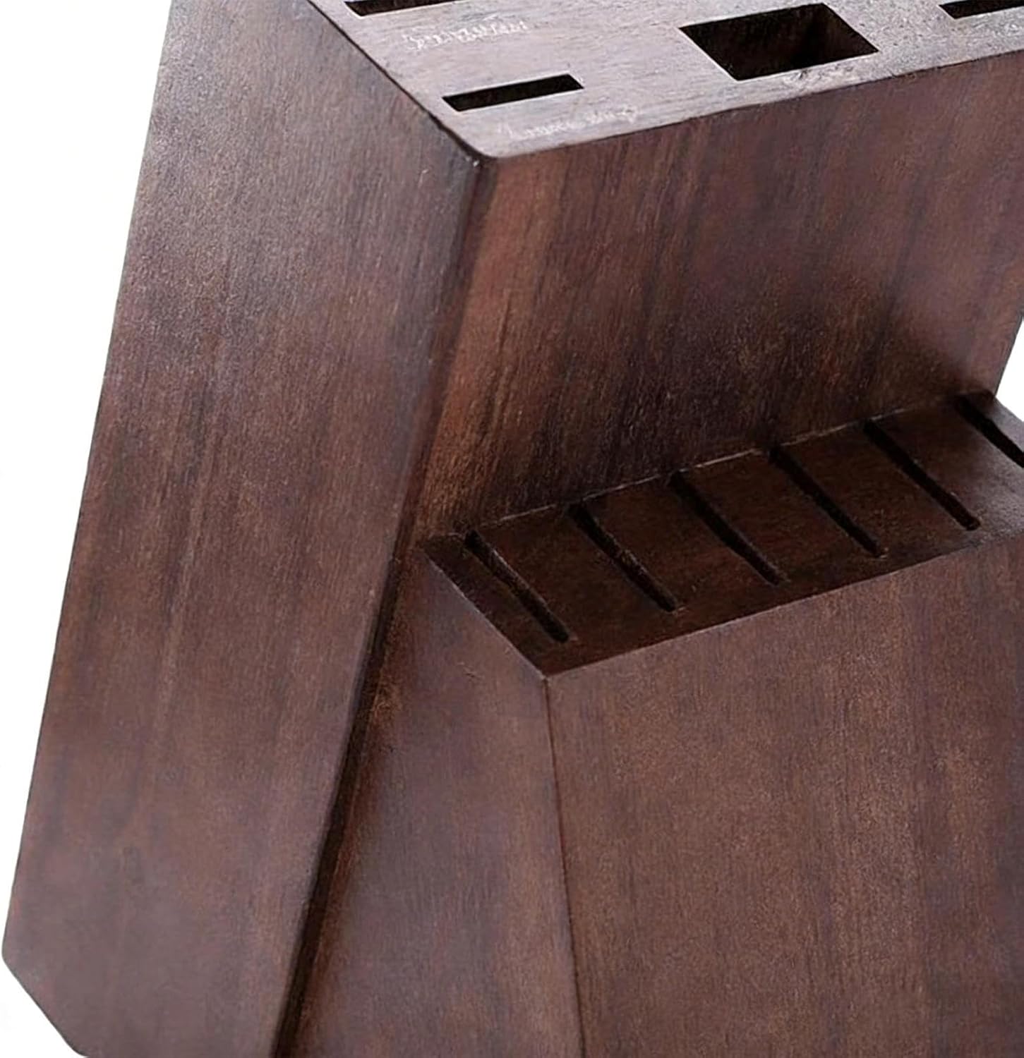 Knife Block Organizer, Wooden Cutter Holder, 14 Slot Kitchen Storage Rack, Counter Top Knife And Scissor Stand, Easy Access For Home Cooking Kitchen Tool Organizer, Safe Storage Solution