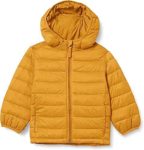 Amazon Essentials Chaqueta acolchada con capucha ligera y resistente al agua para niños y niños pequeños, con aislamiento
