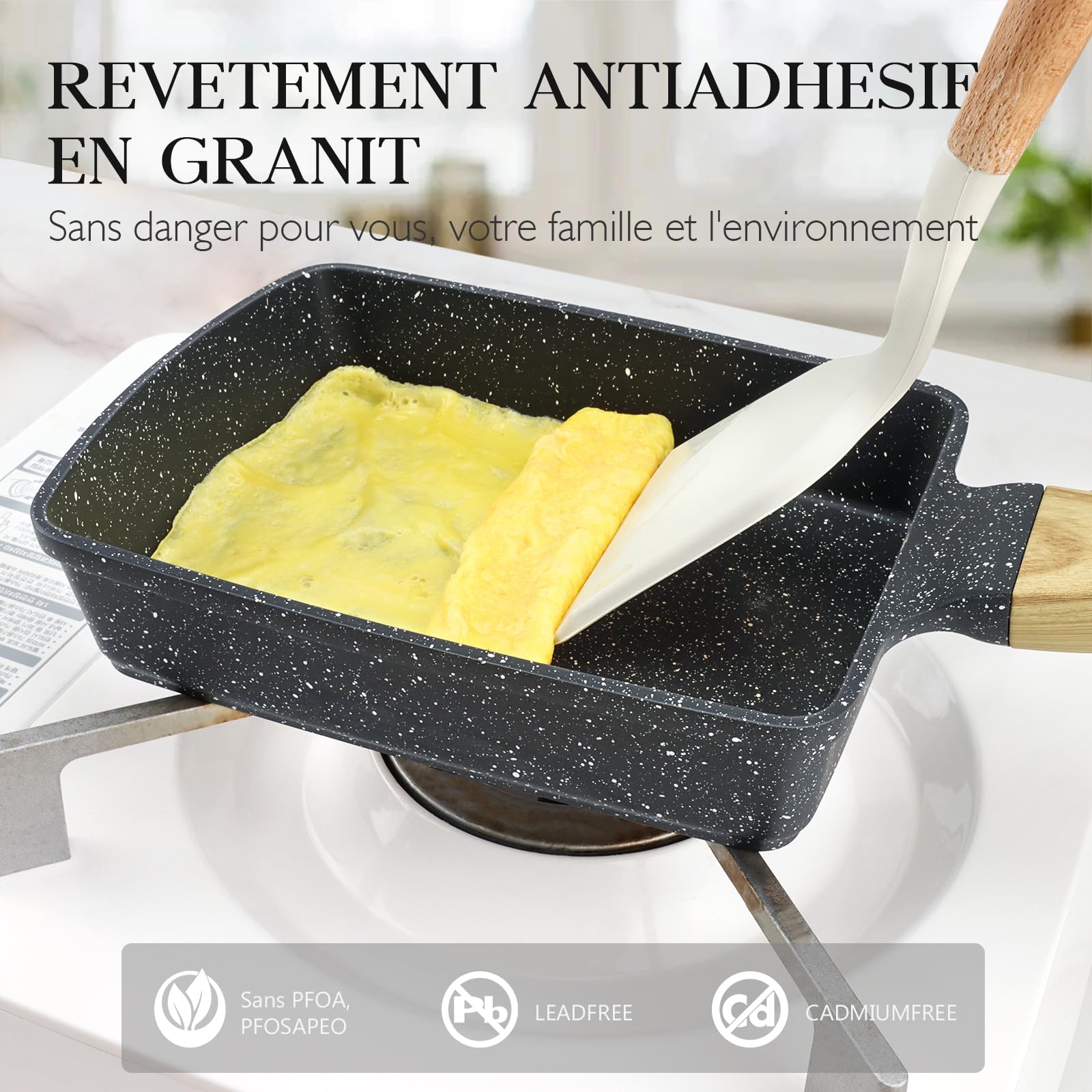 GBKDQQ Tamagoyaki-pan, antiaanbakpan, omeletpan GBKDQQ Tamagoyaki-pan, antiaanbakpan, omeletpan
