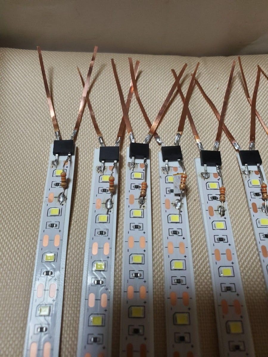 nゲージ室内灯5VテープLED白色　50本 覇王さん専用 スプリング集電】5VテープLEDでNゲージ室内灯を自作する