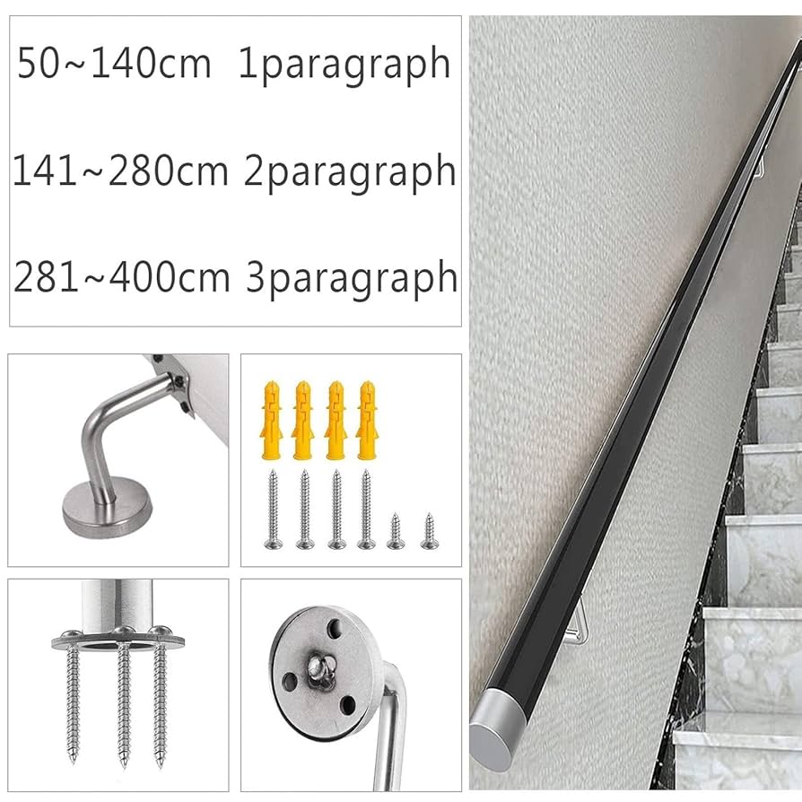 Amazon.co.jp: 手摺 室内 壁取り付け式手すり 1m/2m/2.5m/3m/3.5