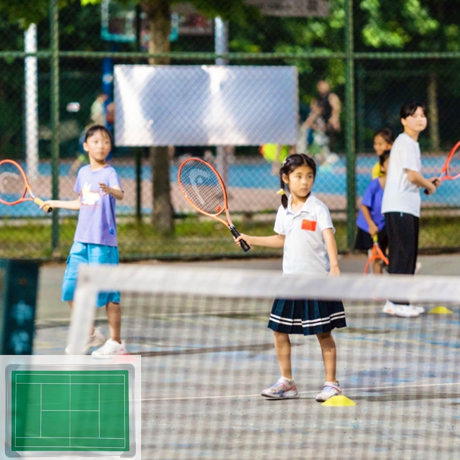 Lavagna Tattica Allenatore Tennis, Lavagna Tennis Allenatore, Facile da Scrivere, con Borsa per Il Trasporto, Ideale per Competizioni e Allenamenti