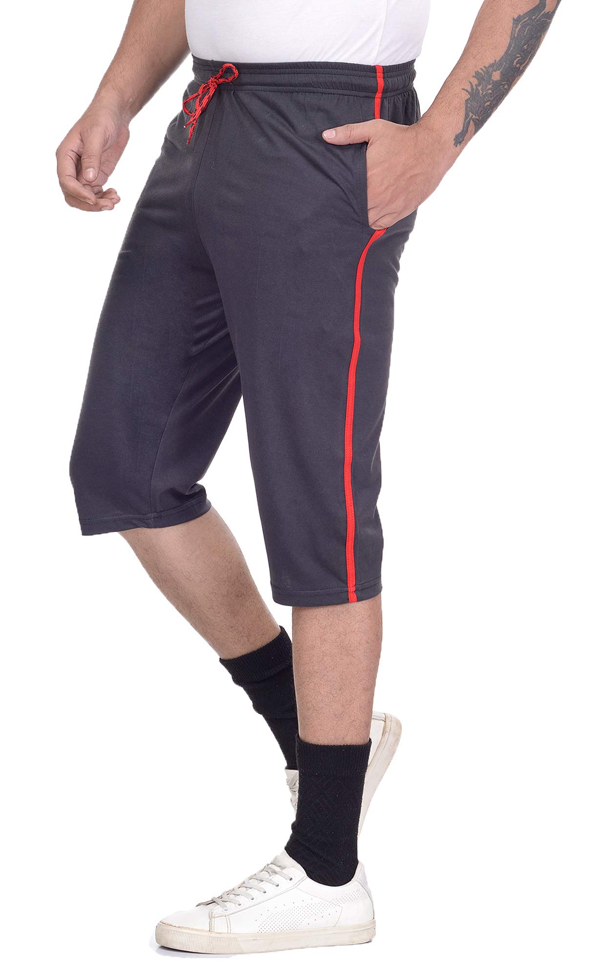 v d sales Grey Three Fourth/Three Quarter/Three by Fourth / 3/4 / Capri for Men- Casual/Sports Wear-picture-18