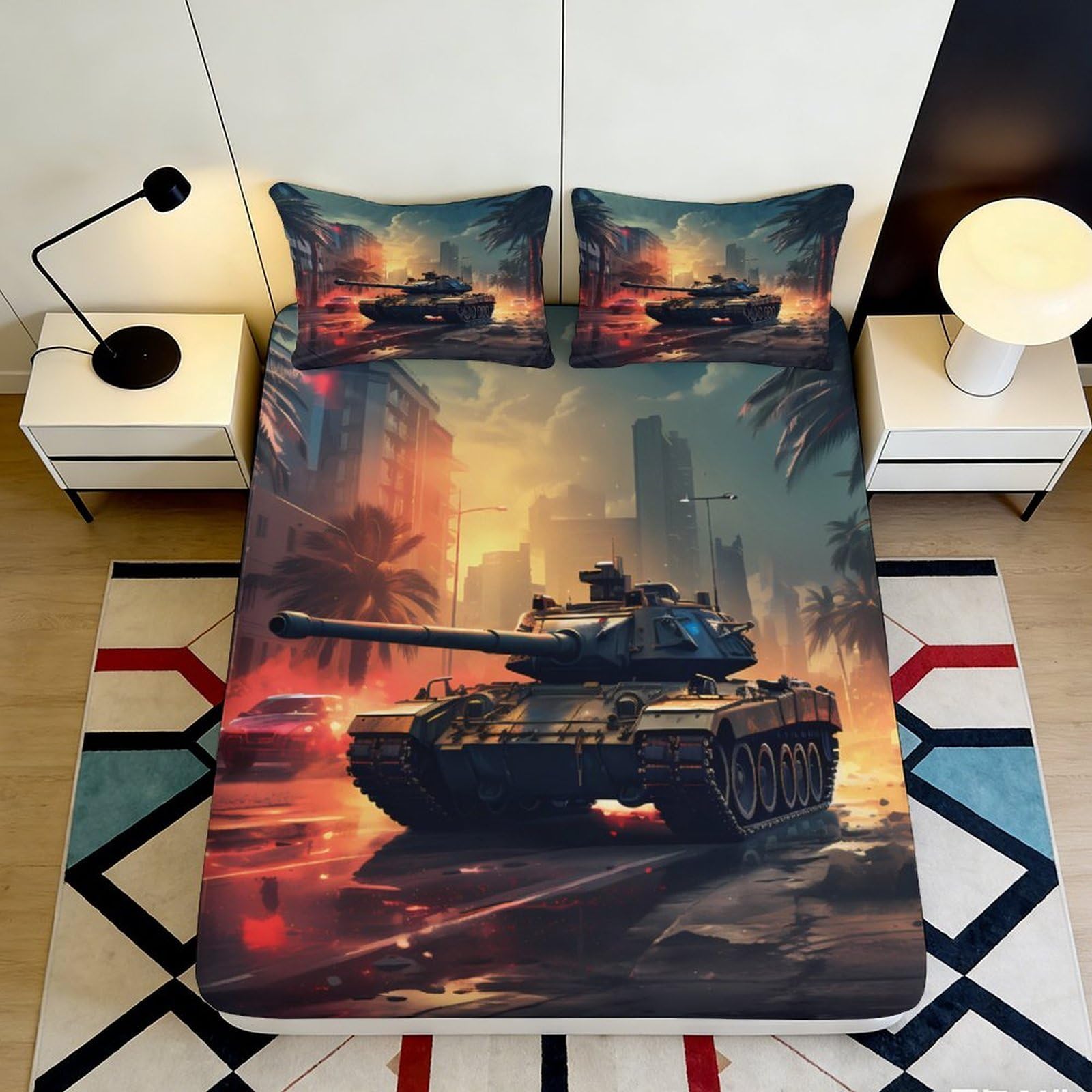 3D Printed Dragon Yin Yang Fitted Sheet Microfiber Non-Slip Deep Pocket Bedroom Bedding Dragon Mattress Fitted Cover 90x200x25cm