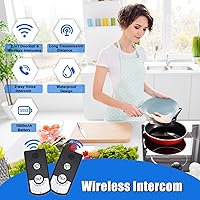 Vista 2 de Sistema de intercomunicación para el hogar, intercomunicador de voz de 2 vías, inalámbrico, sistema de intercomunicador para el hogar, súper largo