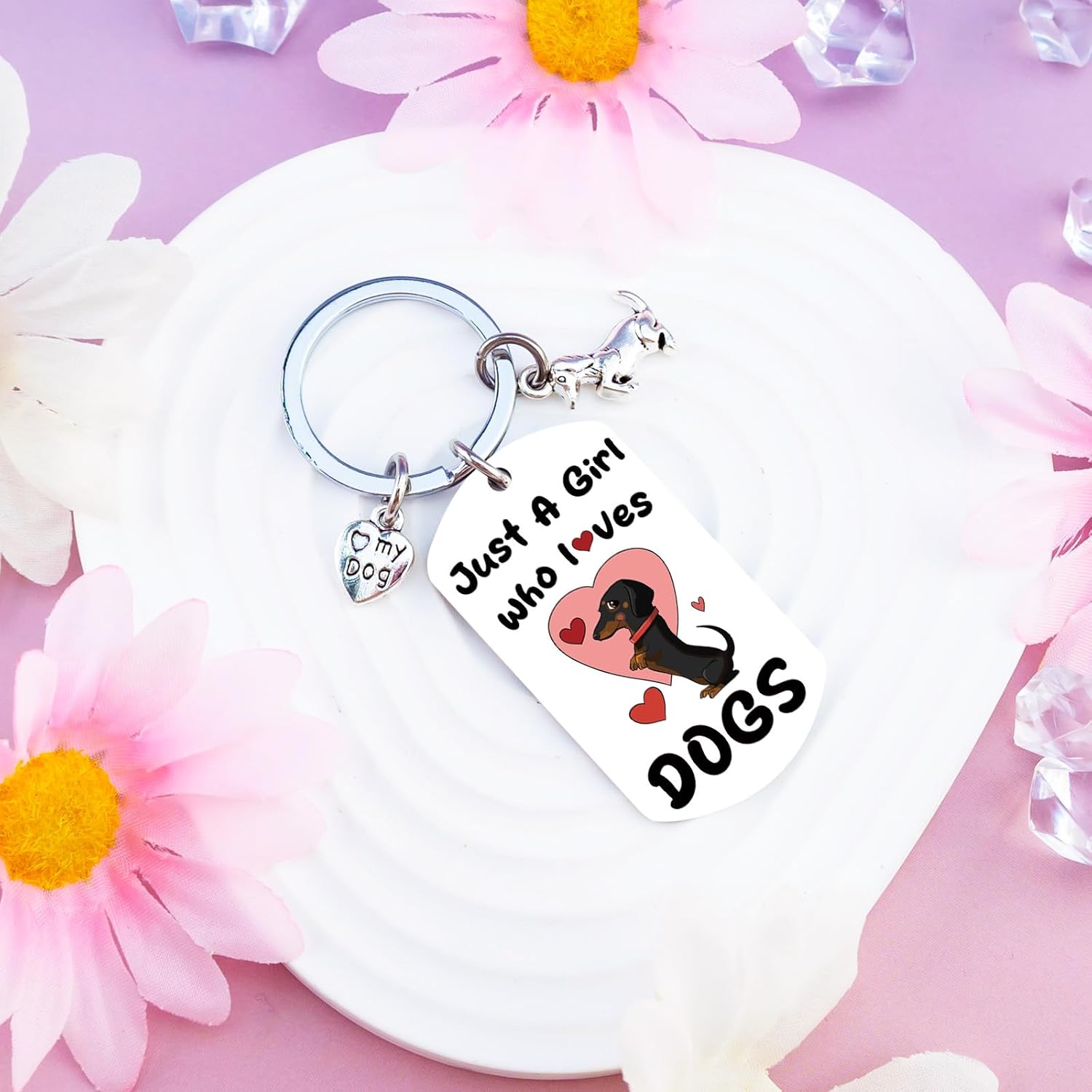 Dachshund Keychain Weiner Dog Gifts for Women Girls Dog Lovers Mini Dachshunds Decor Accessories Dachshund Memorial Gifts Christmas Weiner Dogs Keychain Charms - Image 7