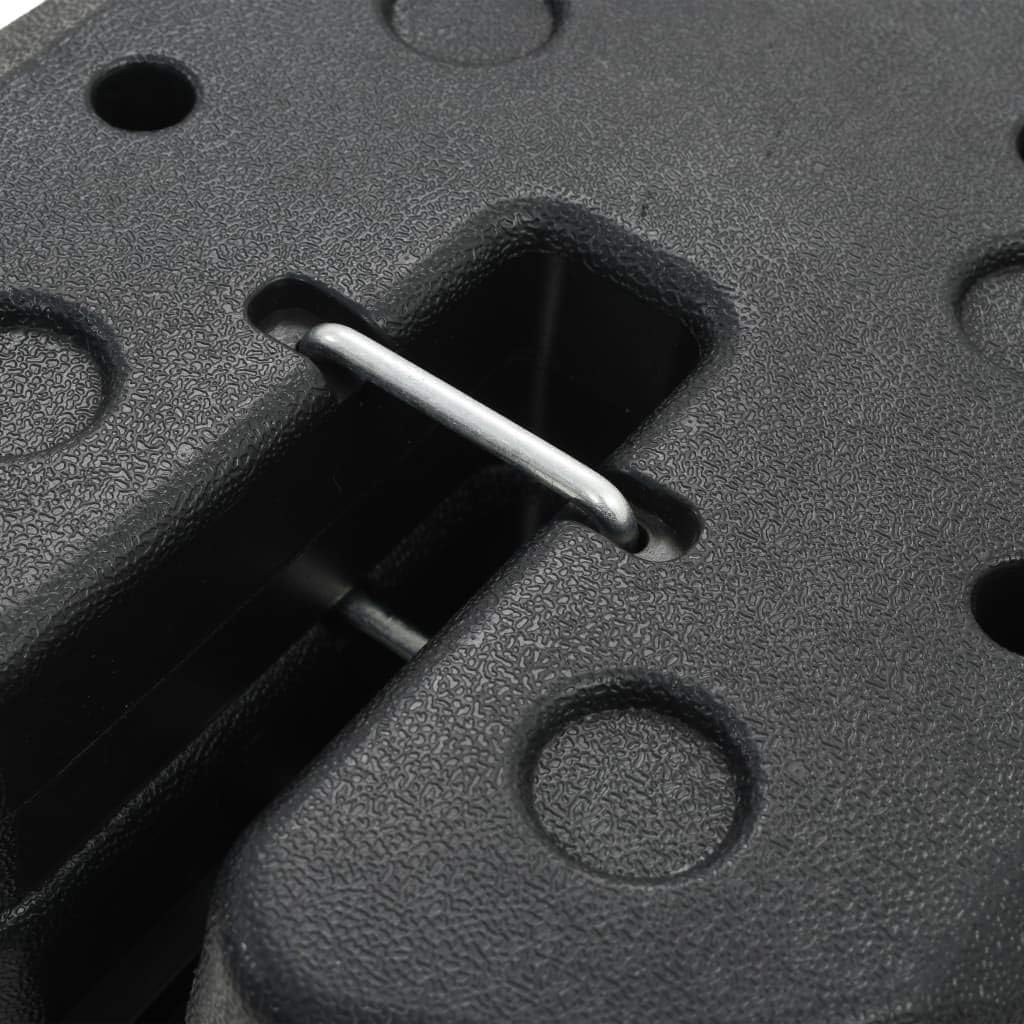 vidaXL Canopy Weights Set of 4, Weight Plates for Gazebo Party Tent, Heavy Duty Base Weight for Instant Patio Umbrella, Black Concrete