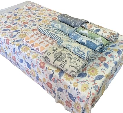 Amazon Co Jp タオルケット シングル 140 190cm ポリエステル 綿 おぼろ調 柄 動物 森 花 フラワー 幾何学模様 マリン フラワー パステル ホーム キッチン