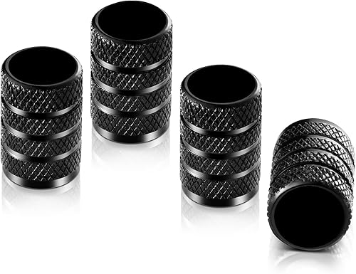 Vástago de válvula de neumático de metal compatible con X1 X3 M3 M5 X1 X5 X6 Z4 3 5 7 accesorios de moldura 4 piezas, color negro