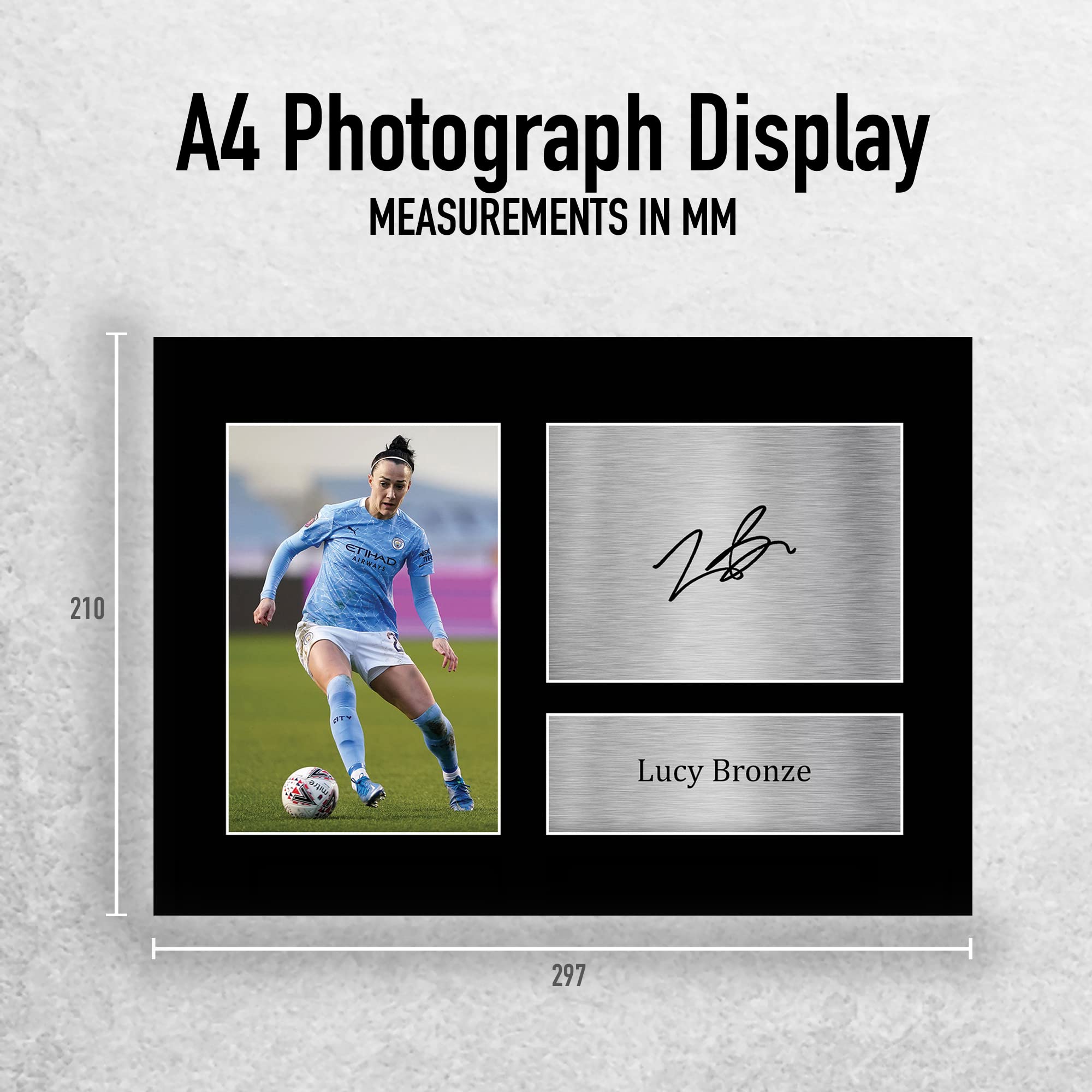 HWC Trading FR A4 Lucia Garcia Regalos Impresos Imagen De Autógrafo Firmado Para Los Aficionados Al Fútbol Femenino Y Partidarios - A4 Enmarcado
