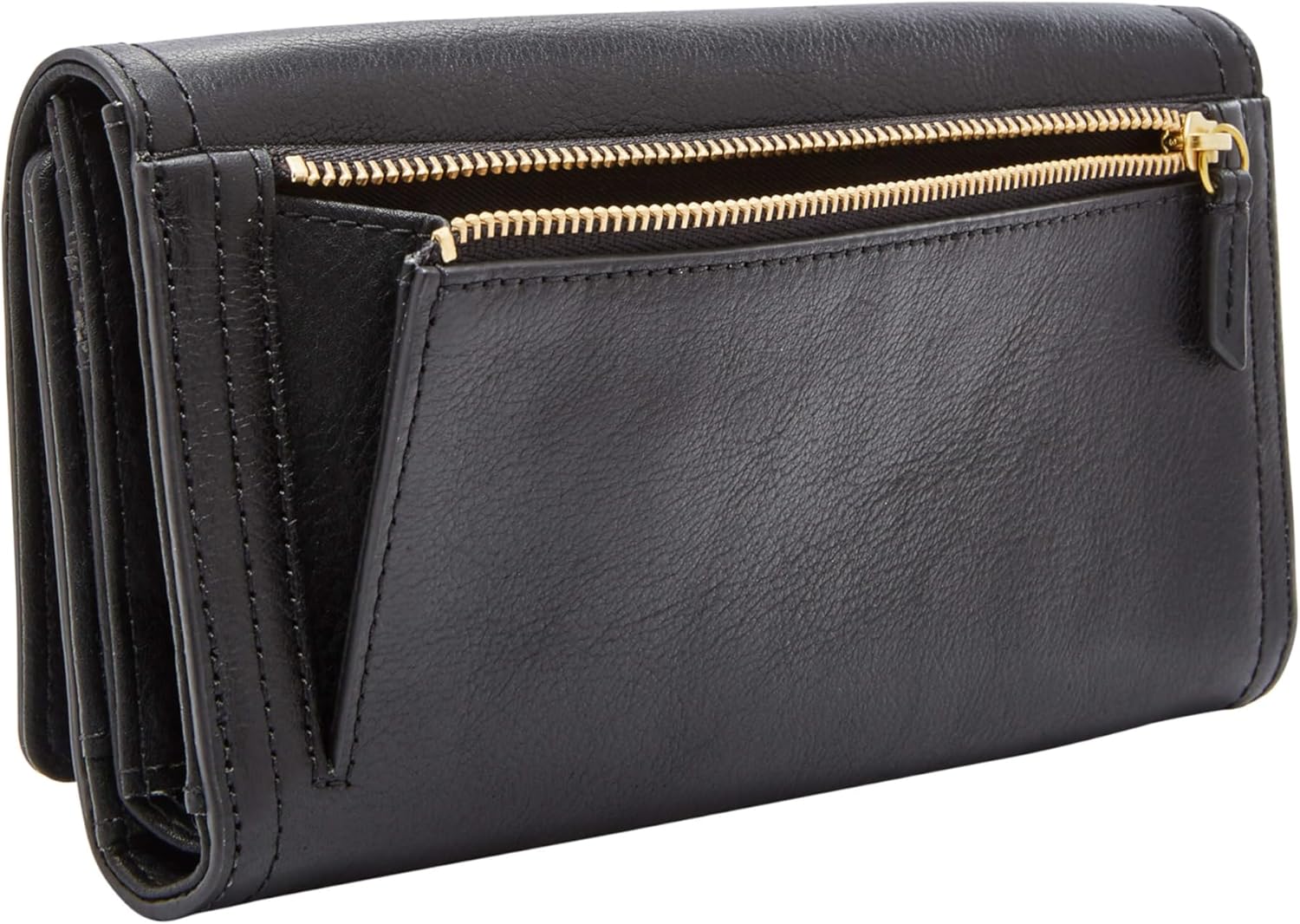 Fossil SL7833 Long Wallet LOGAN RFID FLAP CLUTCH - black -
