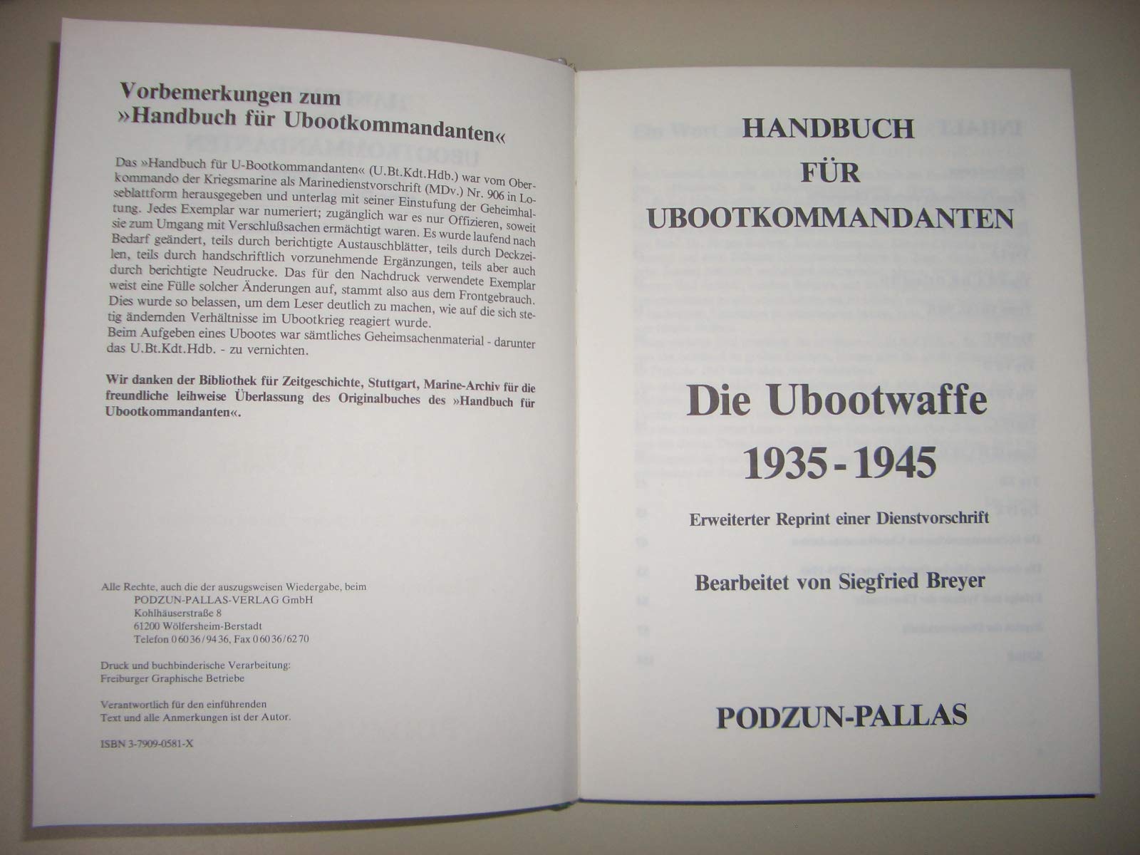 Handbuch für U- Boot- Kommandanten. Die Ubootwaffe 1935 - 1945