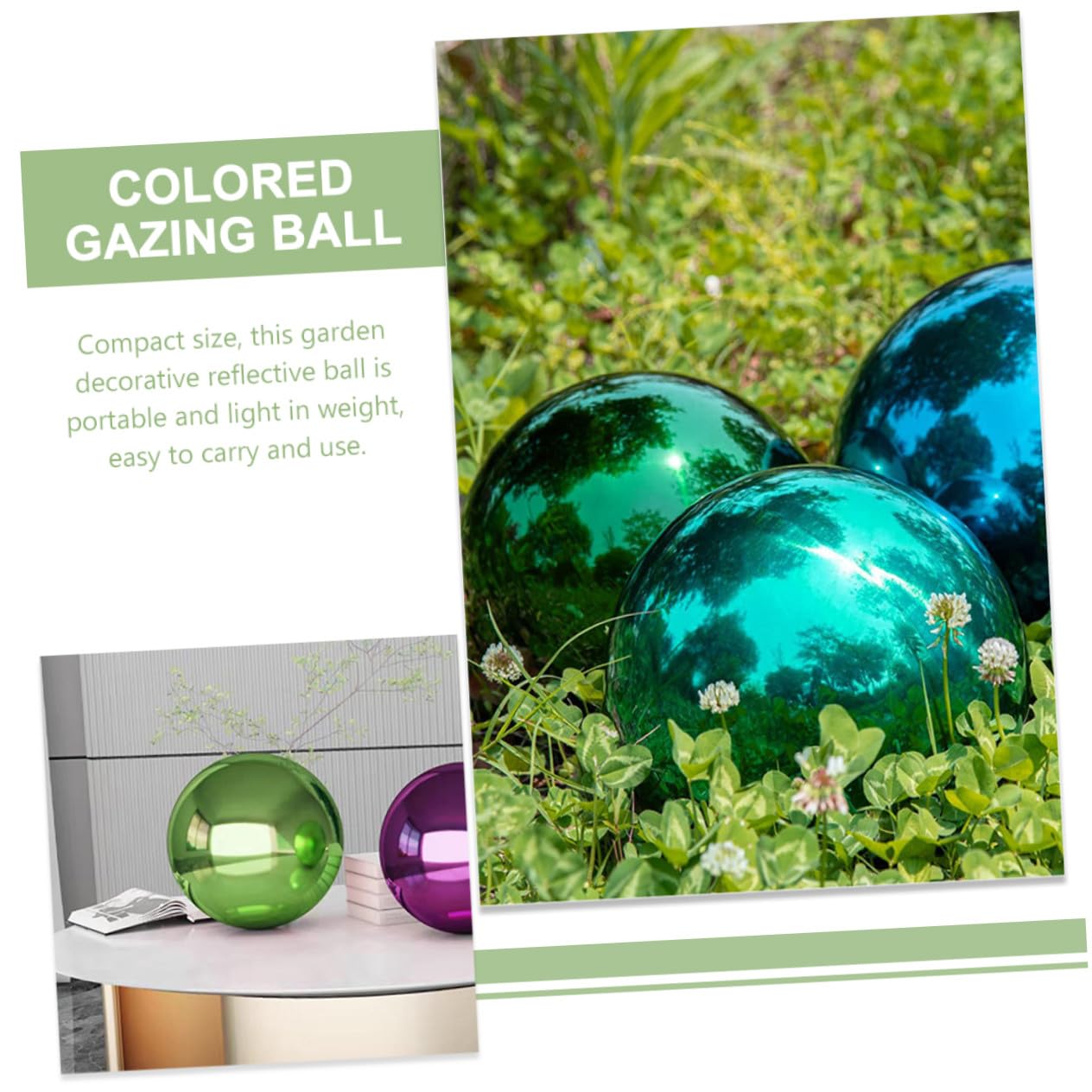 Gatuida Sfera in Acciaio Inossidabile Riflettente Sfera Luminosa Da Giardino Decorazione Esterna Per Patio Giardino Cortile Prato