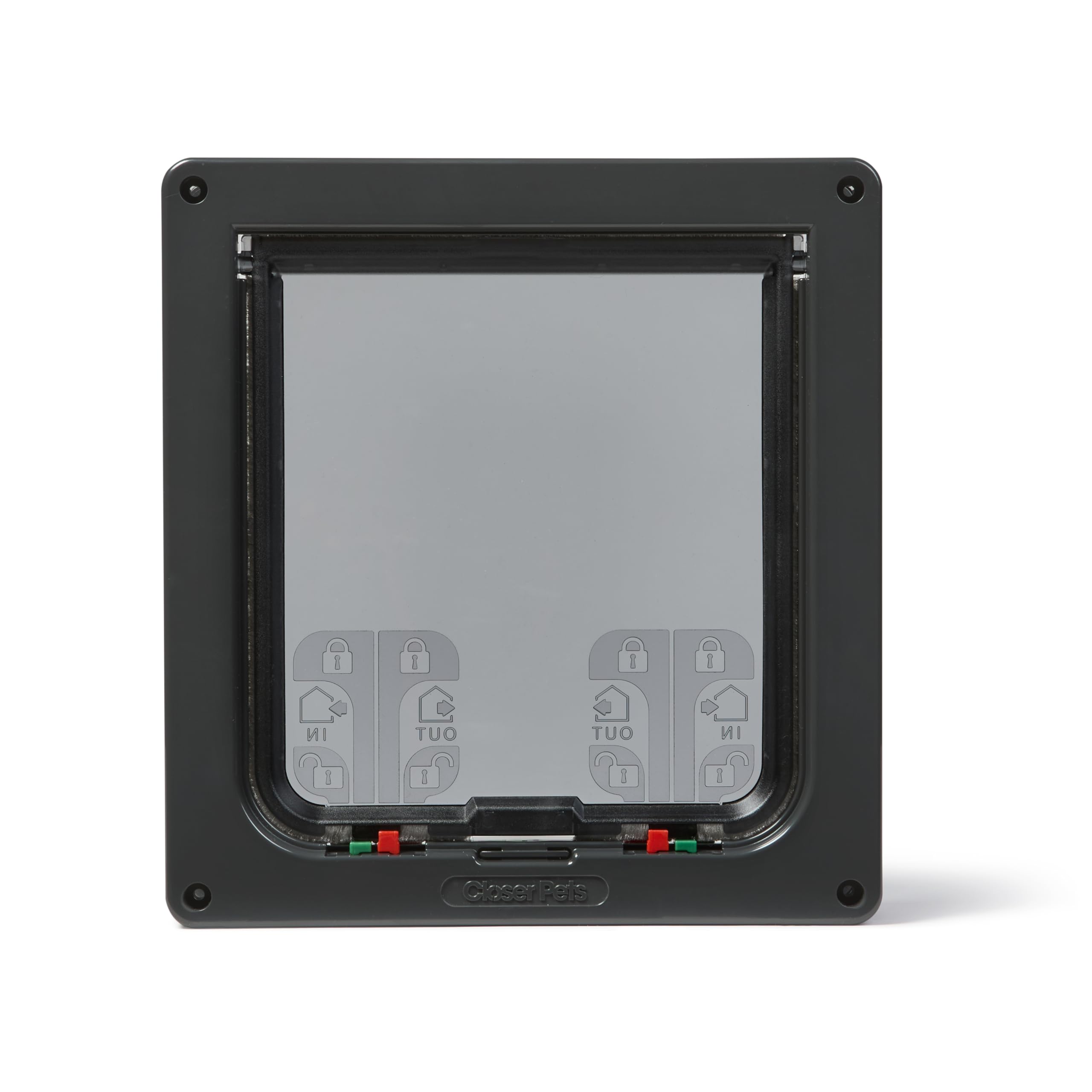 Cat Mate 4-Way-Locking Large Cat Flap (221) - Secure Lockable Door for Large Cats and Small Dogs, Wall and Wood, Grey