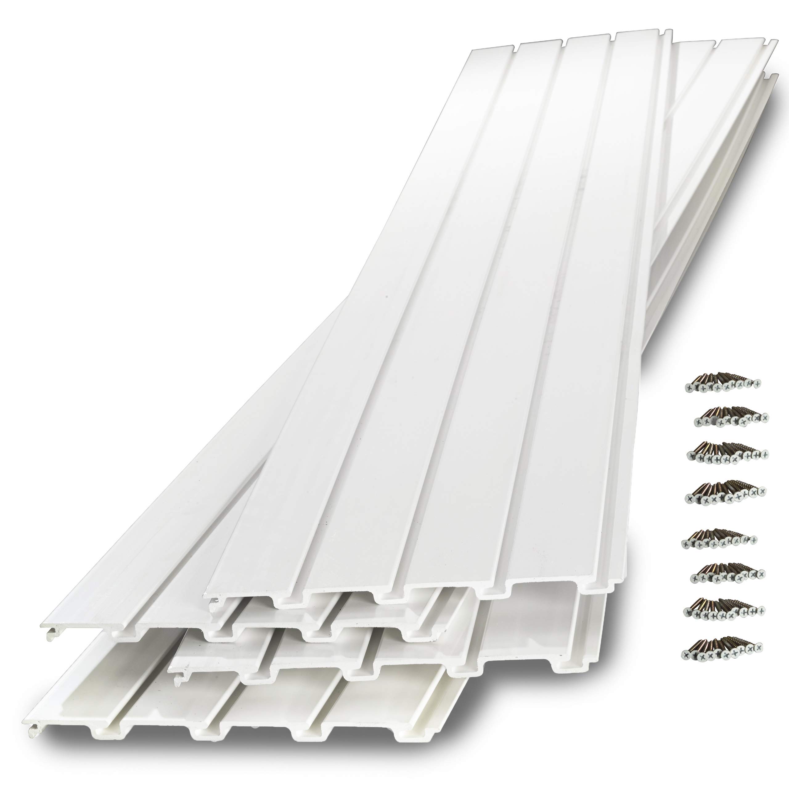 Buy GarageTek Wall Storage PVC SlatWall 8ft x 1ft TekPanel (4Pack