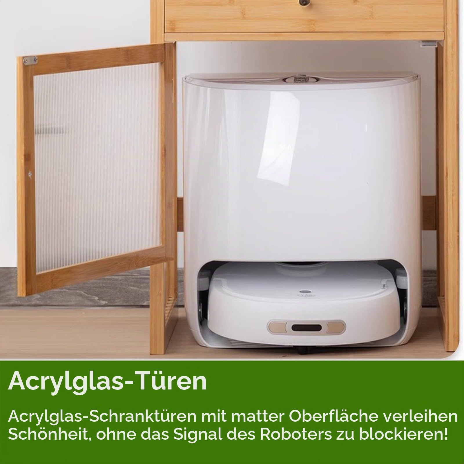 staubsauger im schlafzimmer aufbewahren Saugroboter Ständer Roboter Halter Hölzerne Roboter Vakuum Lagerung Nachttisch, Kleiner Sweep Roboter Versteckter Schrank/ Endtisch Für Garage, Keller, Wohnzimmer, Schlafzimmer, Home Offic Baumarkt Material:Glas – Schwarz Melko Garten-Geräteschrank Geräteschrank Gartenschuppen PLU_78885