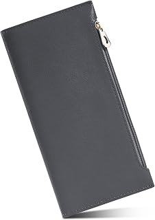 Tipmile Slim Wallet for Women, RFID Blocking Credit Card Holder | Thin Compact Bifold Wallet with Zipper, Ladies Gift