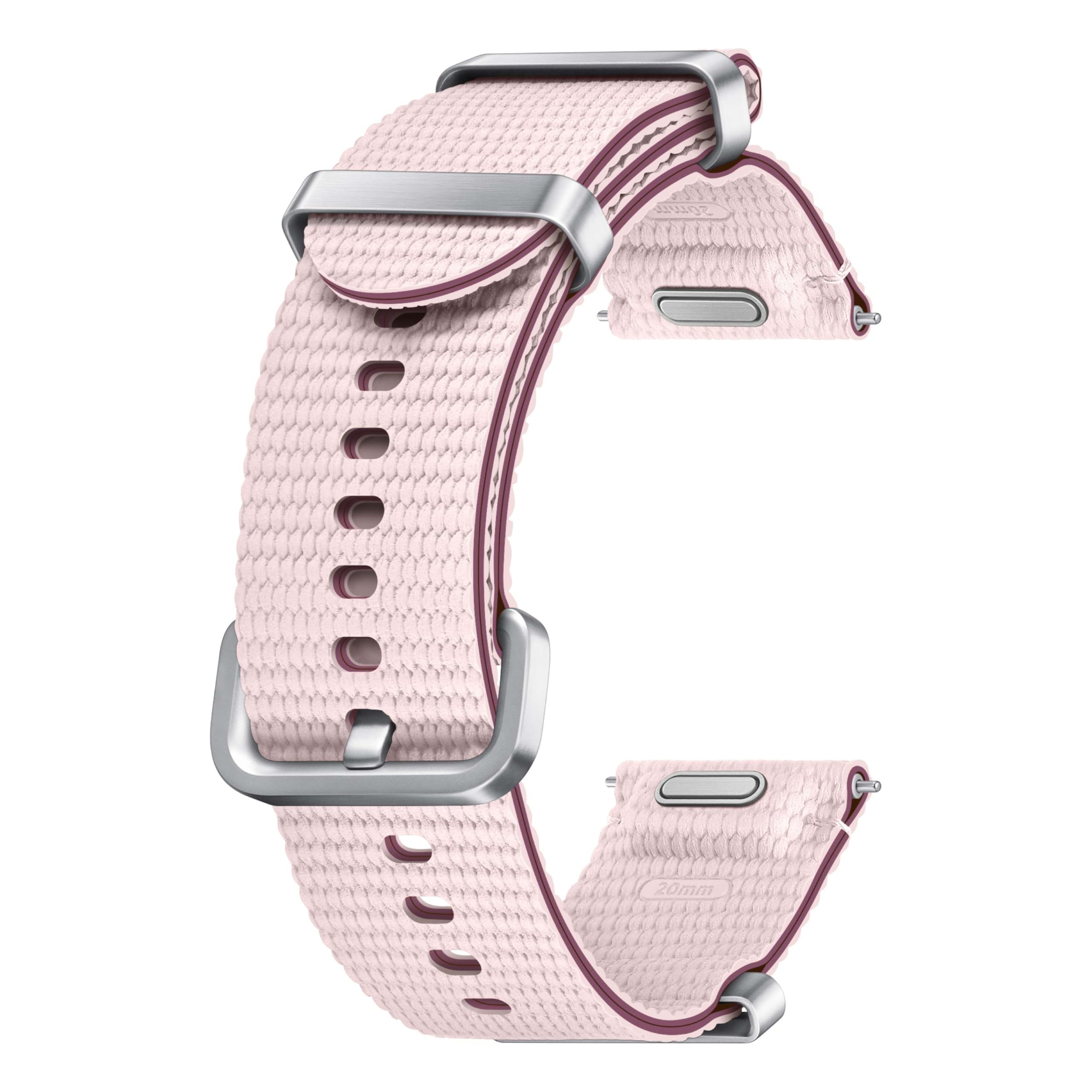 SAMSUNG Galaxy Watch 7, 6, 5, 4 Series Athleisure Band, Nylon, Smartwatch Replacement Strap for Men and Women, One Click Attachment, Small/Medium, ET-SOL30SPEGUJ, Pink