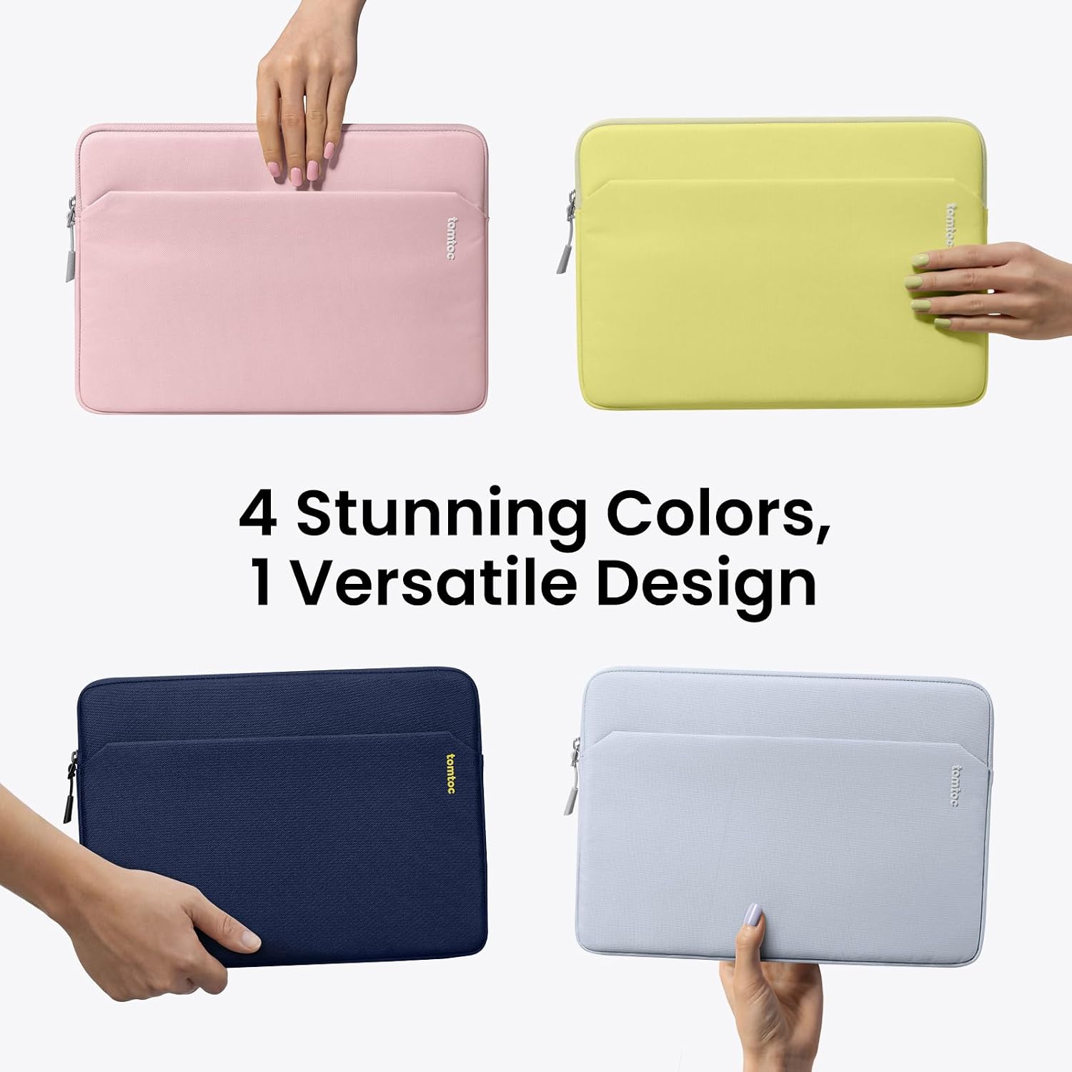 tomtoc Custom-Fit Slim Sleeve for 13-inch MacBook Neo A18 Pro A3404, Water-Resistant Protective Case with Accessory Pocket