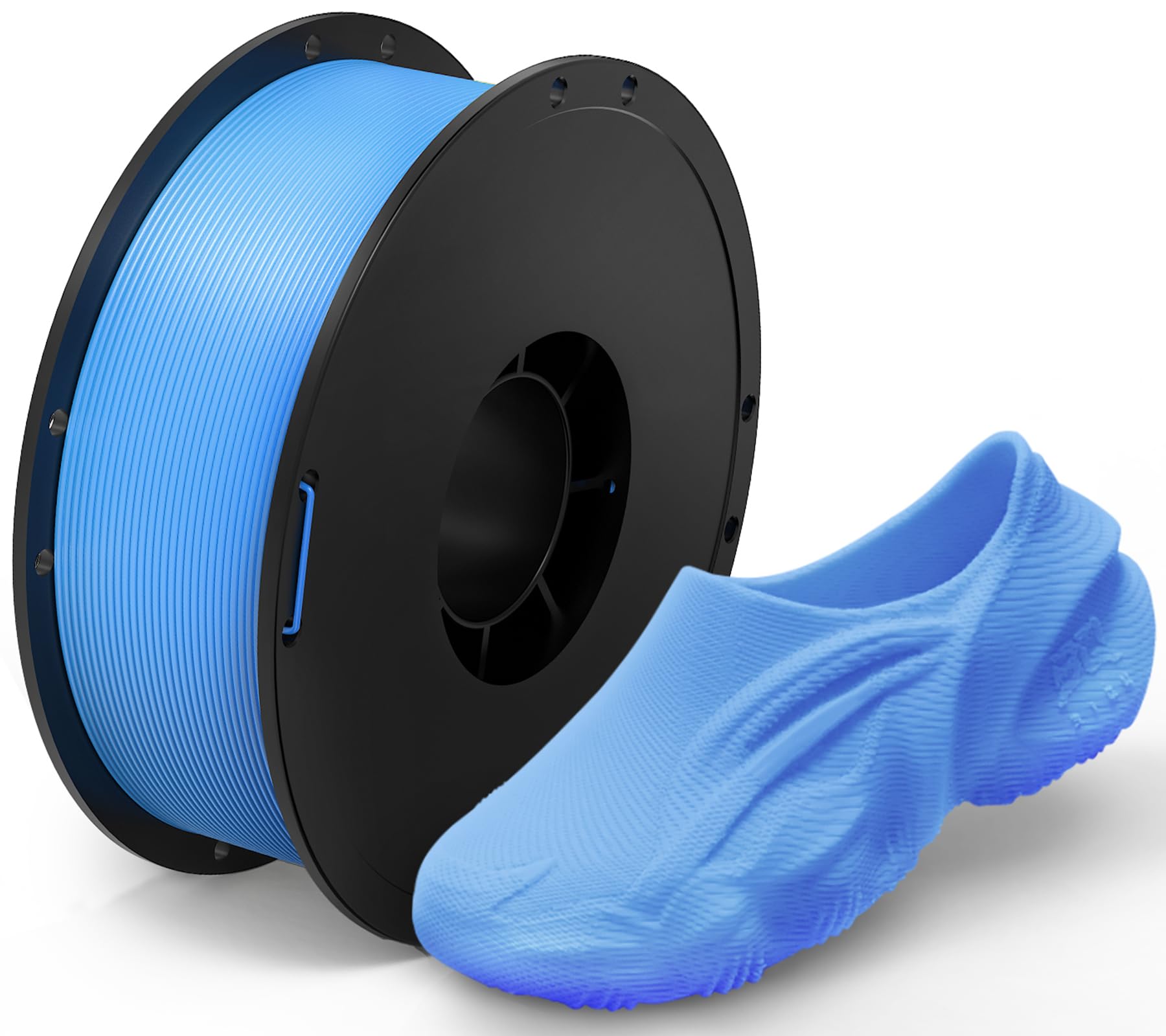 BIQU MorPhlex Flexible Filament 1.75mm, Turn 90A Into Ultra-Soft 75A with High Flexibility, 1Kg (2.2lbs) Spool - Dimensional Accuracy ±0.02 mm, Beginner-Friendly (Blue)-image-29